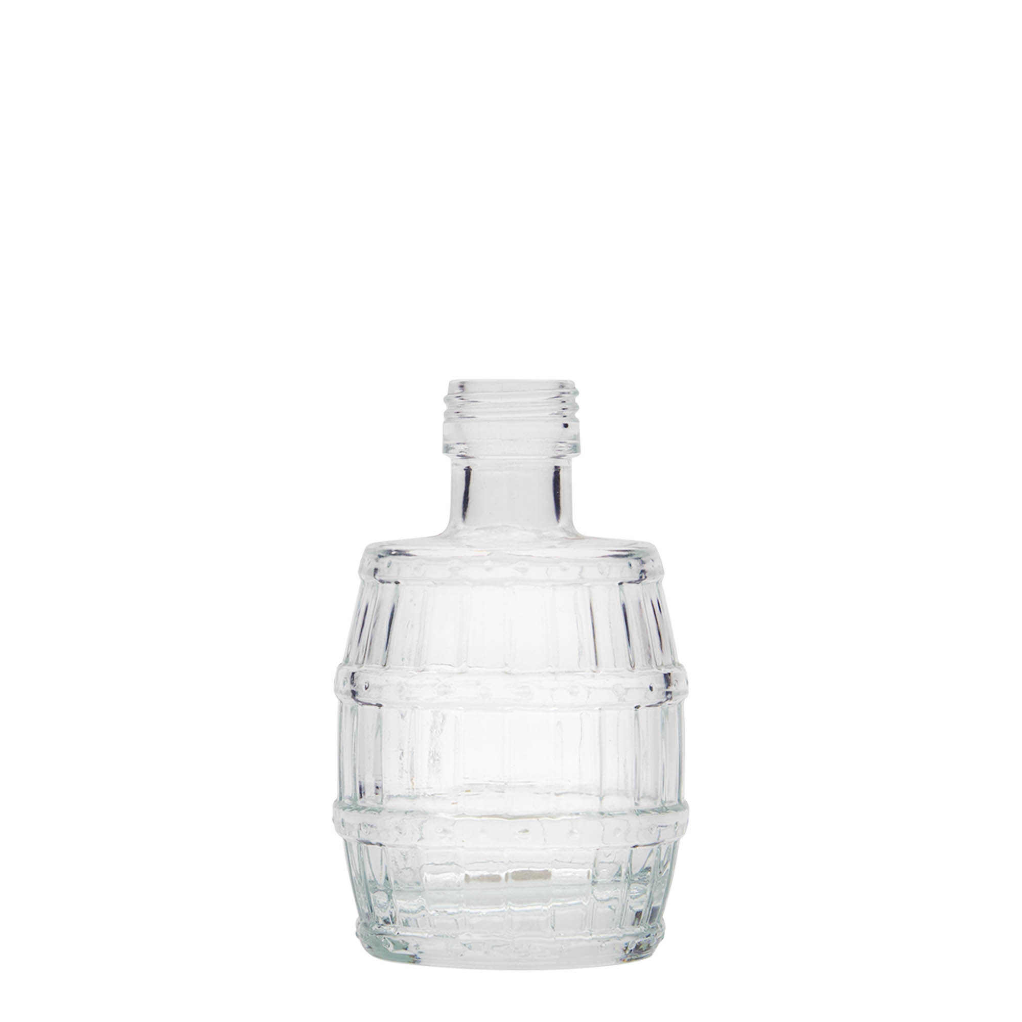 100 ml staklena boca 'Bačva', grlo: PP 24 100 ml staklena boca 'Bačva', grlo: PP 24