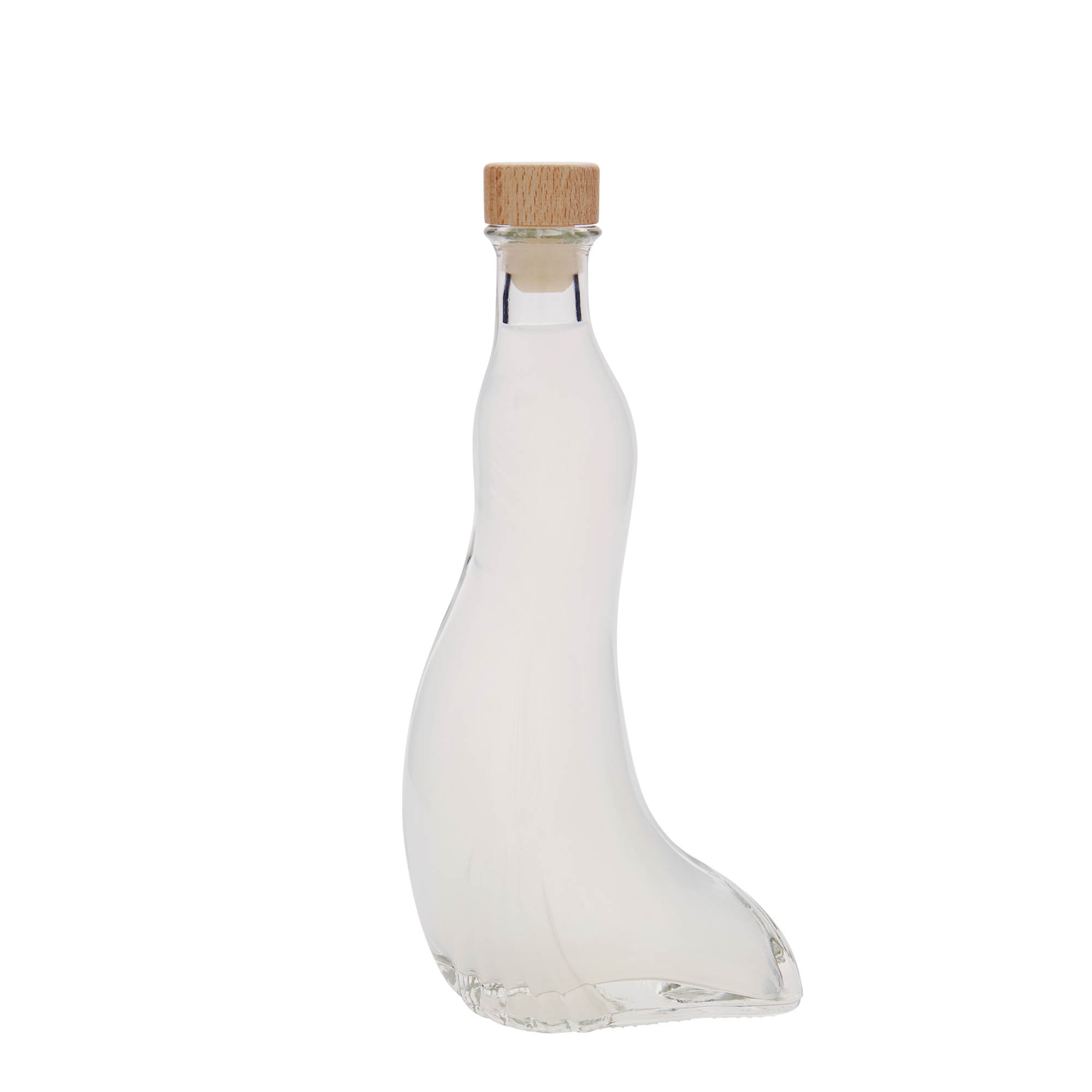 200 ml staklena boca 'Foka', grlo: pluta
