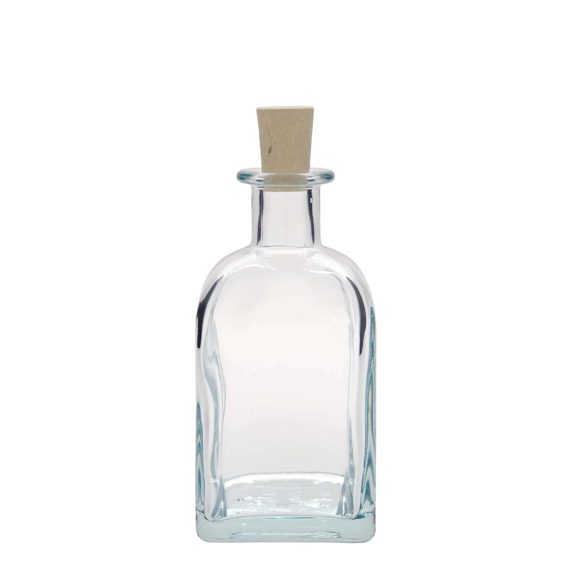 350 ml staklena boca Apotheker Carré, kvadratna, grlo: pluta
