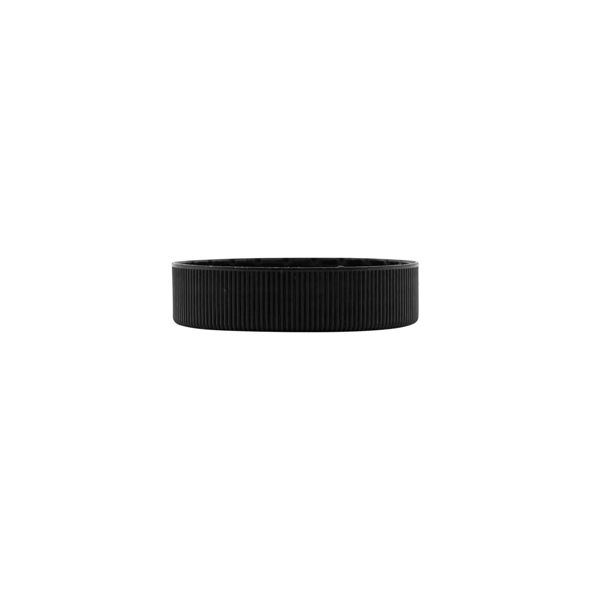 Zatvarač sa navojem sa EPE umetkom, PP plastika, crna, za otvor: DIN 60