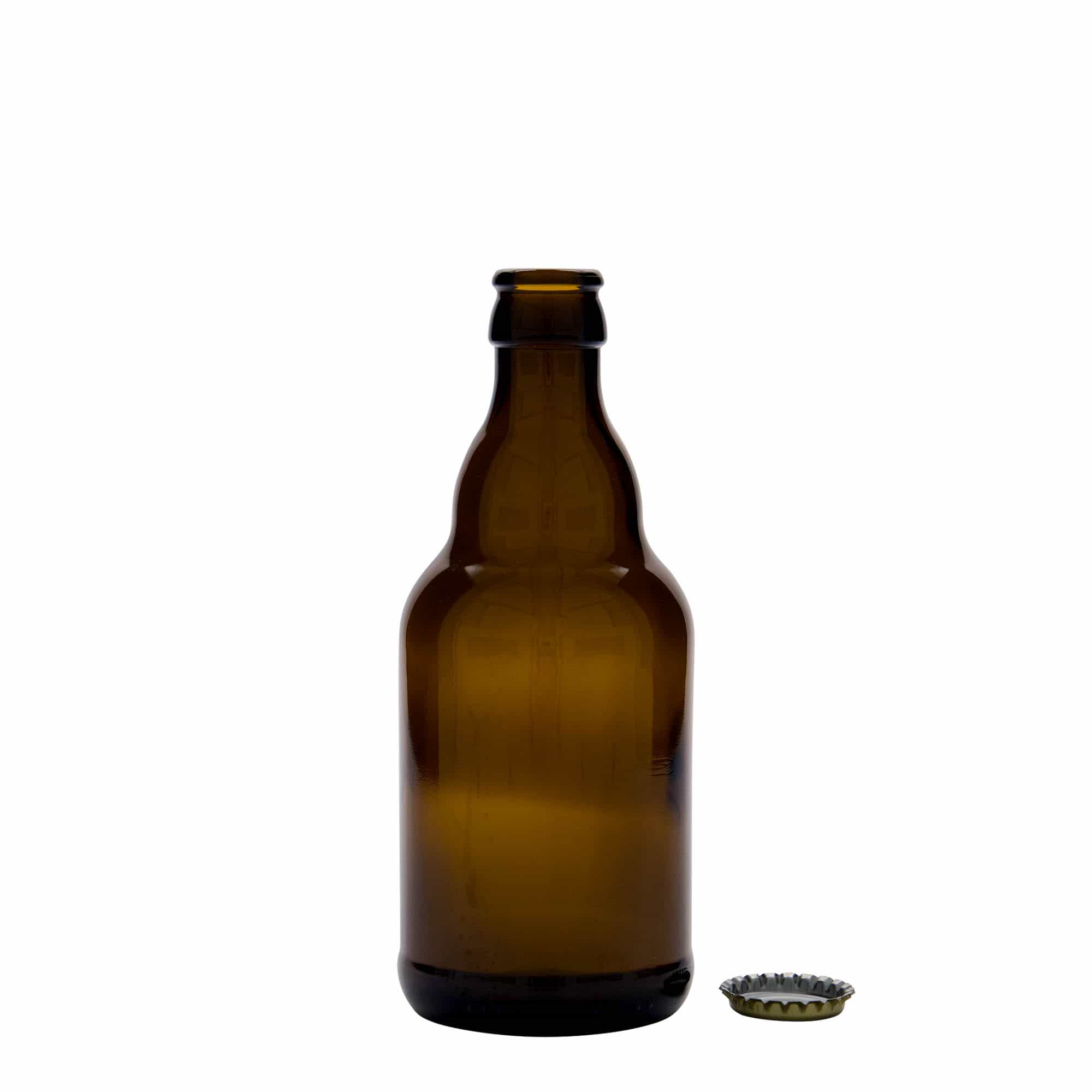 330 ml boca piva „Steinie“, staklo, smeđa, otvor: krunski čep