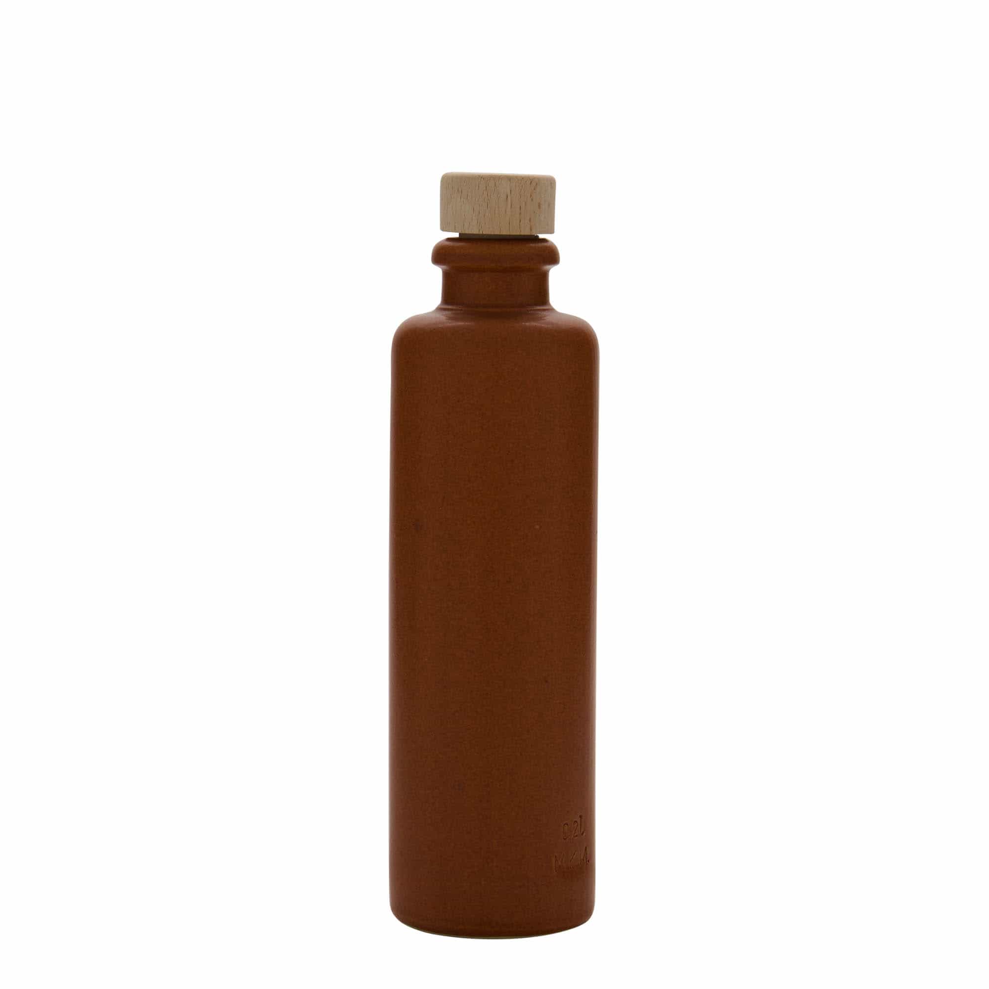 Glineni vrč 200 ml, keramika, crveno-smeđa, otvor: Pluto