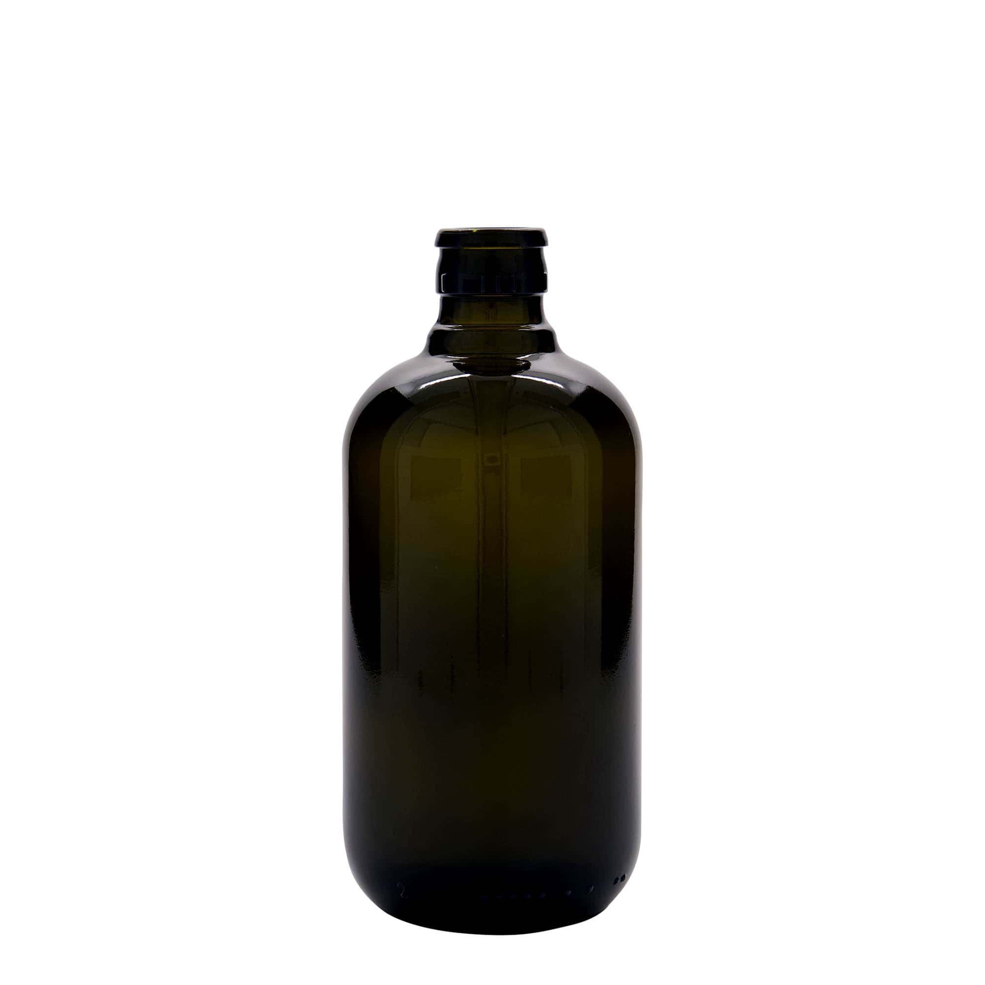500 ml boca za sirće/ulje 'Biolio', staklo antikno zeleno, grlo: DOP