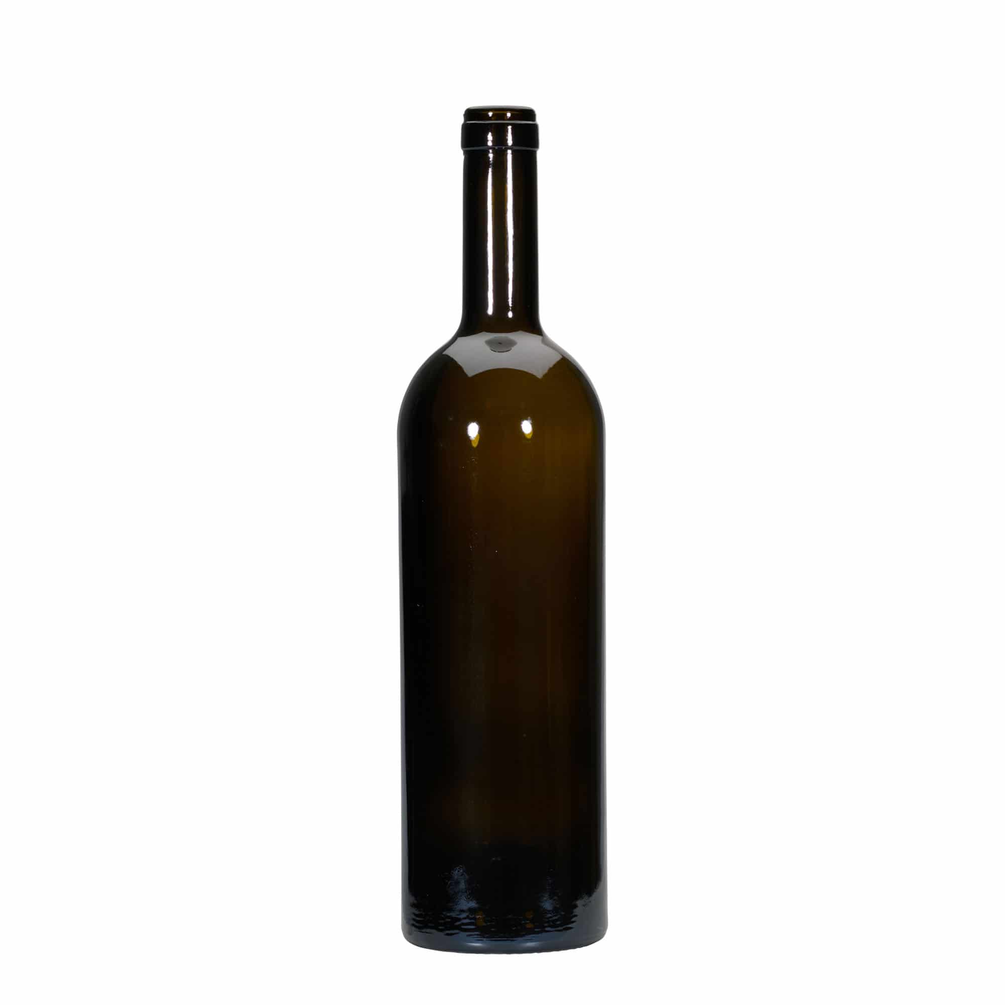 Flaša za vino 750 ml 'Golia', antikno zelena, otvor: Pluto Flaša za vino 750 ml 'Golia', antikno zelena, otvor: Pluto