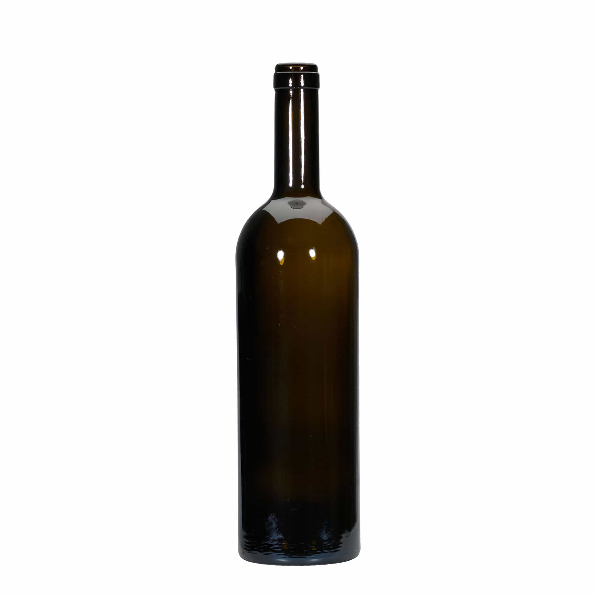 750 ml vinska boca 'Golia', antikno zelena, grlo: pluta