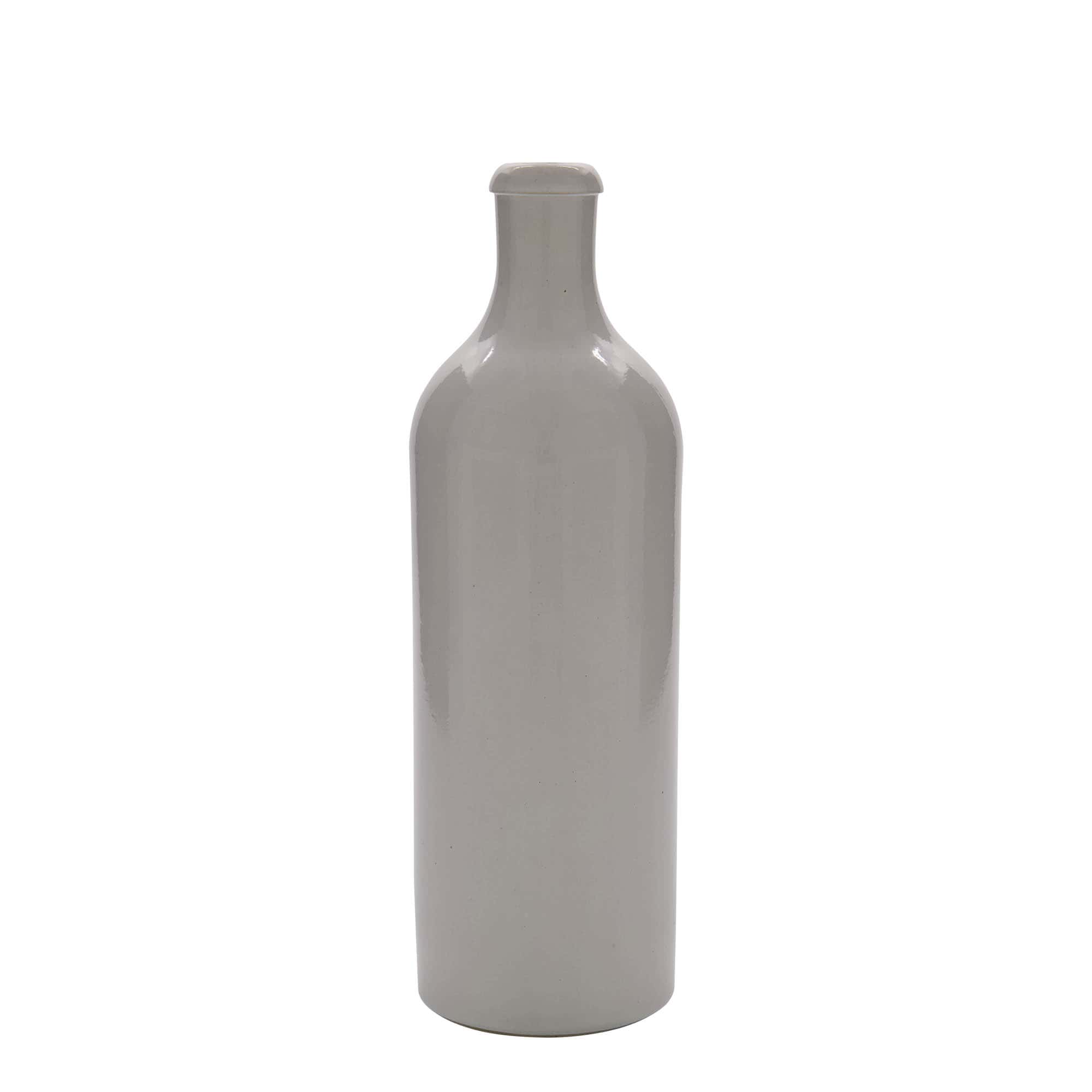 750 ml keramički vrč, kamenina, bijeli, otvor: čep