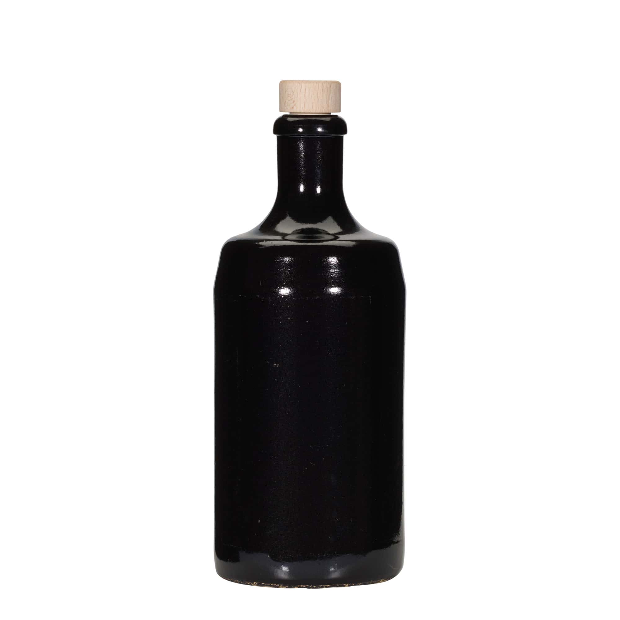 Glineni vrč 700 ml 'Calvados, keramika, crna, otvor: Pluto