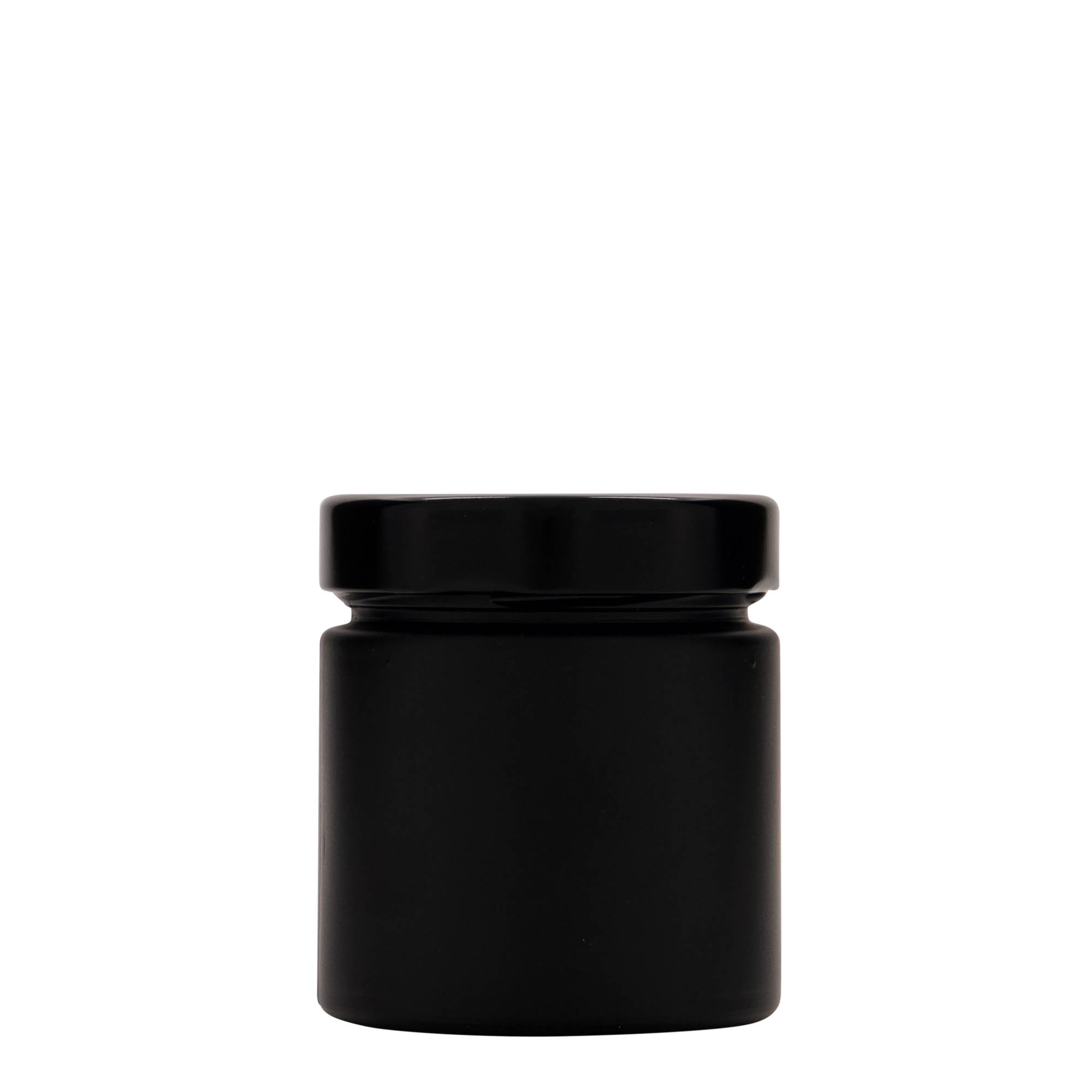 212 ml okrugla staklena boca 'Aurora', crna, otvor: Deep-Twist-Off (DTO 66)