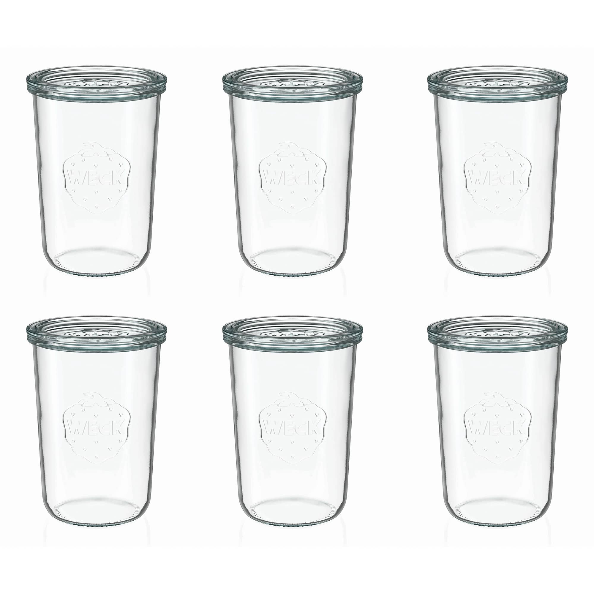 6x 850 ml WECK staklenka za preokretanje sa staklenim poklopcem RR 100
