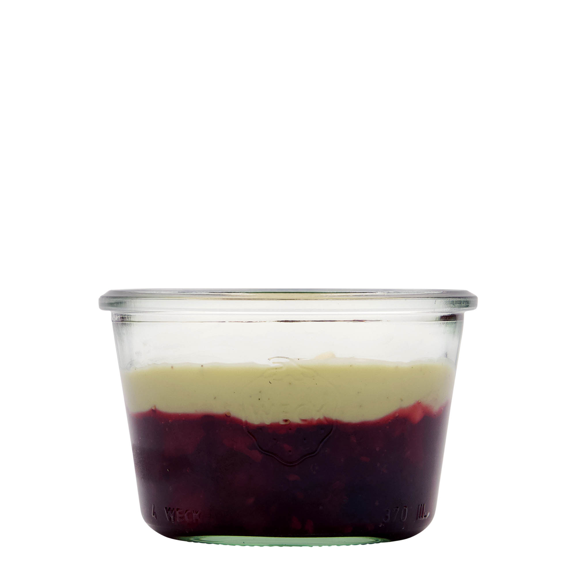 370 ml WECK-staklena tegla za prevrnuti, otvor: okrugli rub