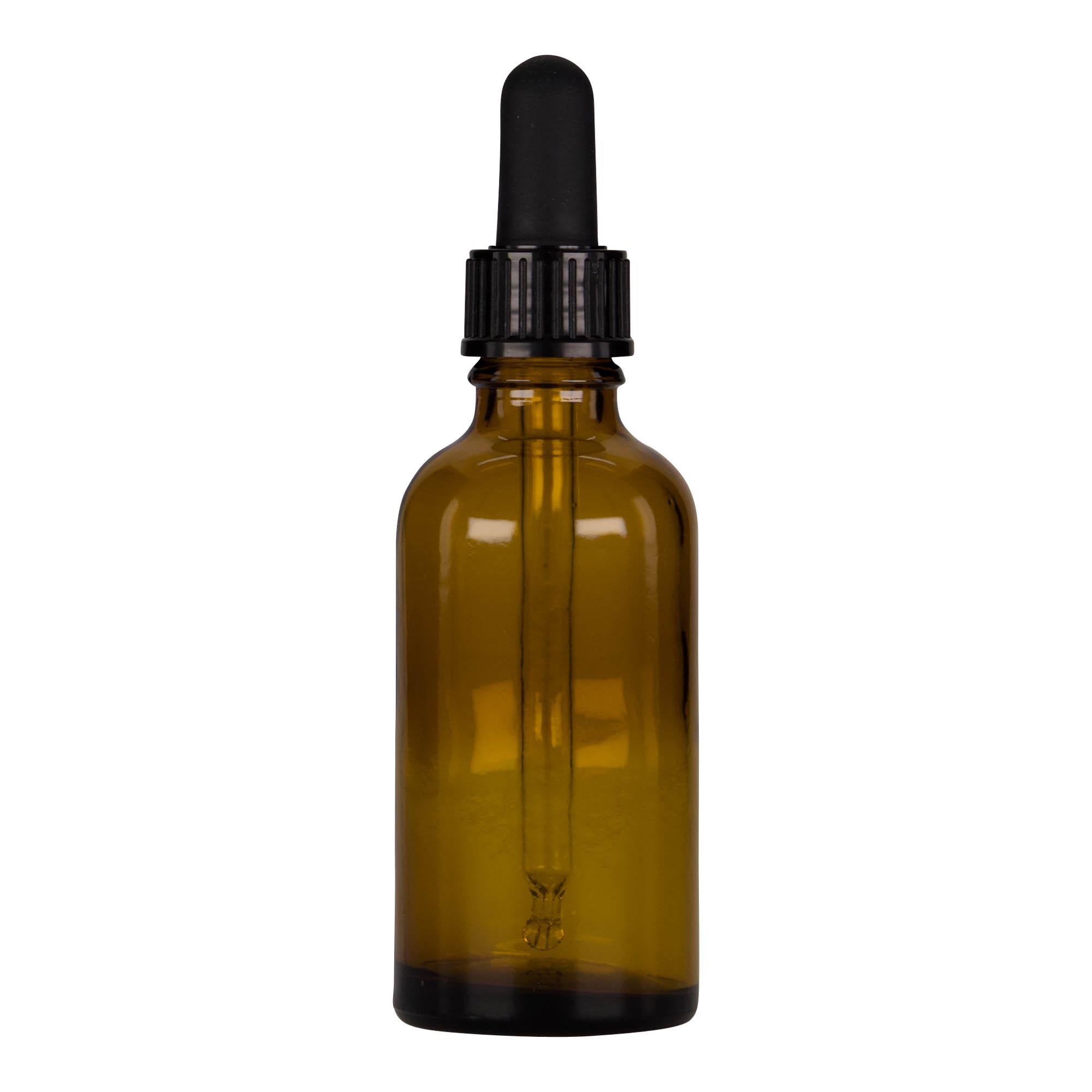 50 ml bočica s pipetom, medicinska, staklena, braon-crna, grlo: DIN 18