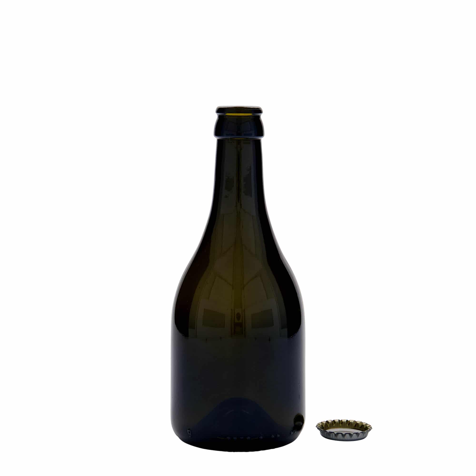 Flaša za pivo 330 ml 'Horta', staklo, antikno zelena, otvor: Krunski čep