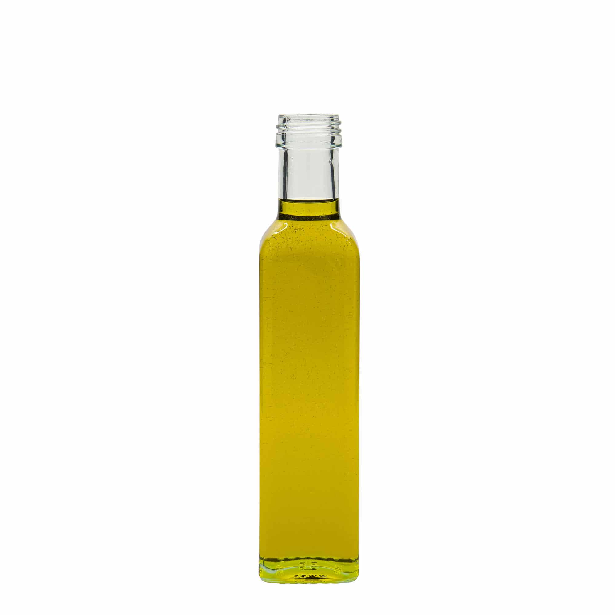 Staklena flaša 250 ml 'Marasca', kvadratna, otvor: PP 31,5