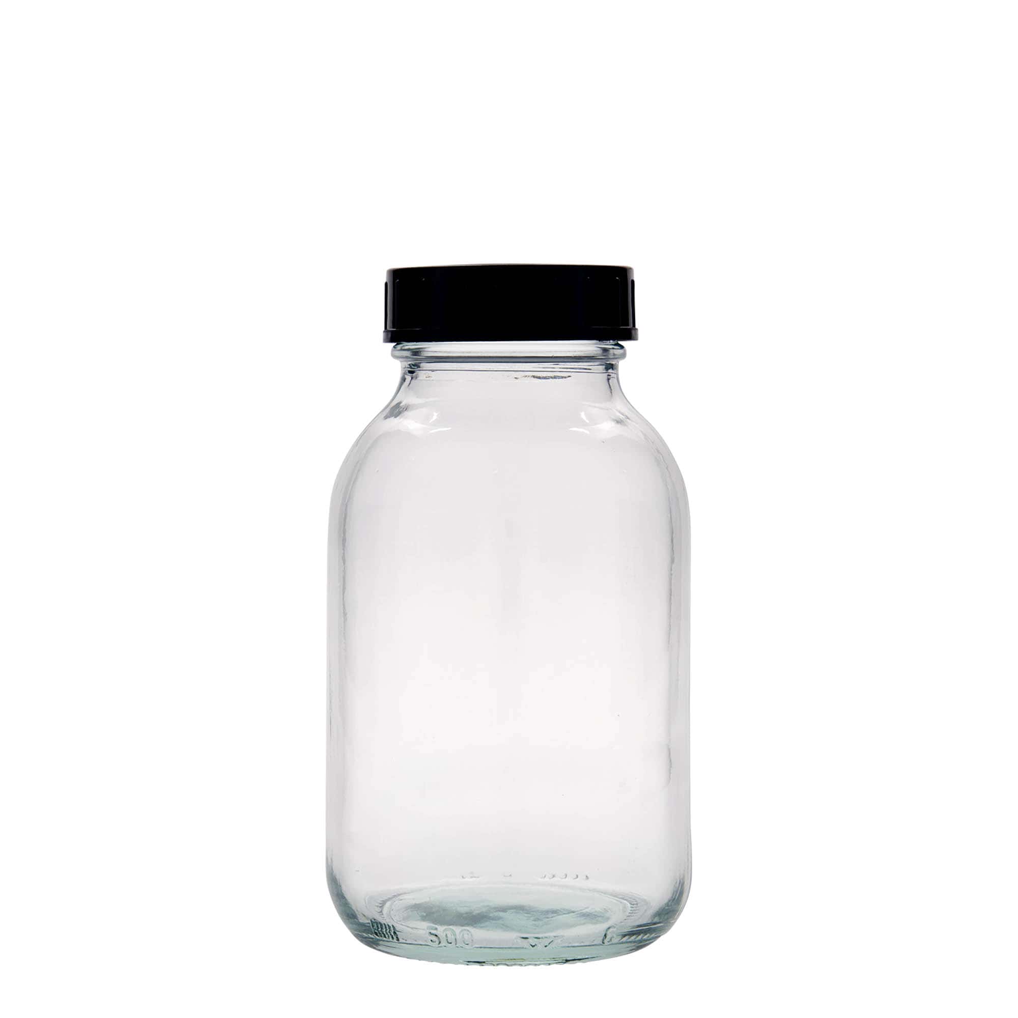 Staklenka sa širokim vratom 500 ml, otvor: DIN 55
