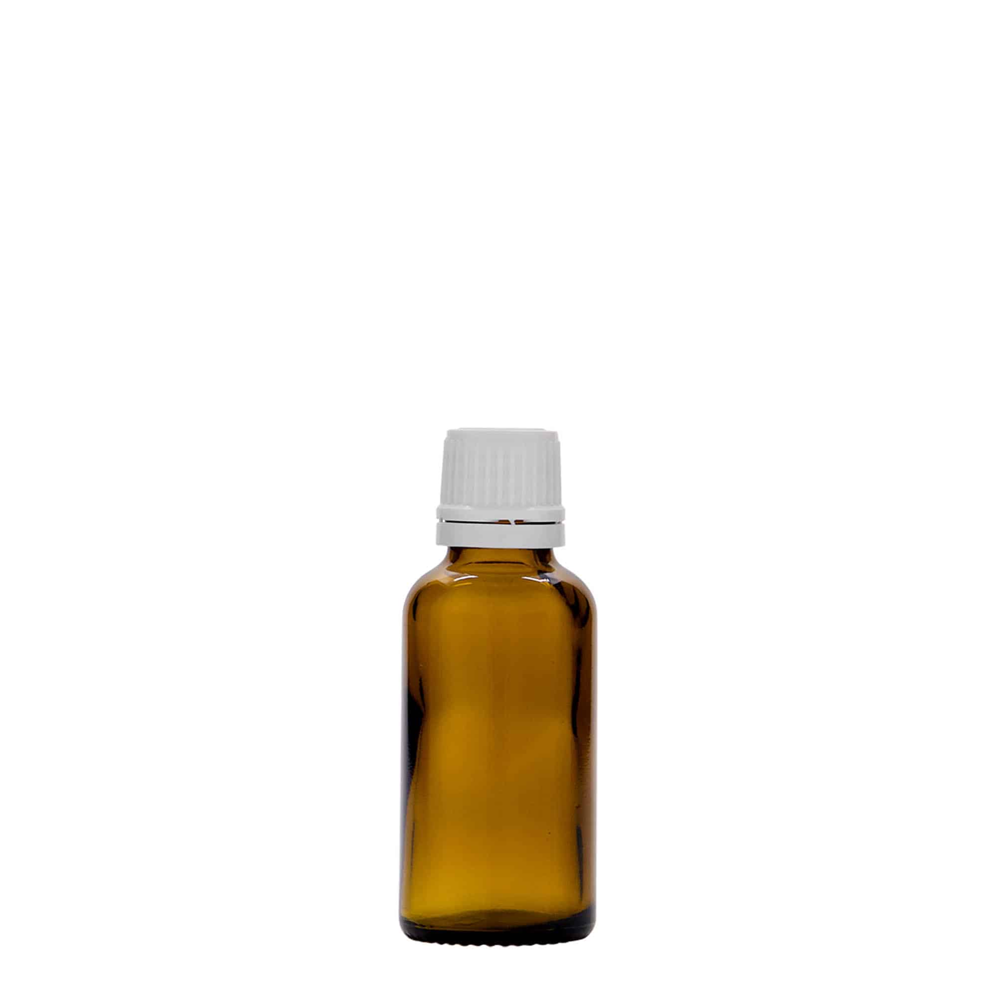 Medicinska flaša 30 ml, staklo, smeđa, otvor: DIN 18