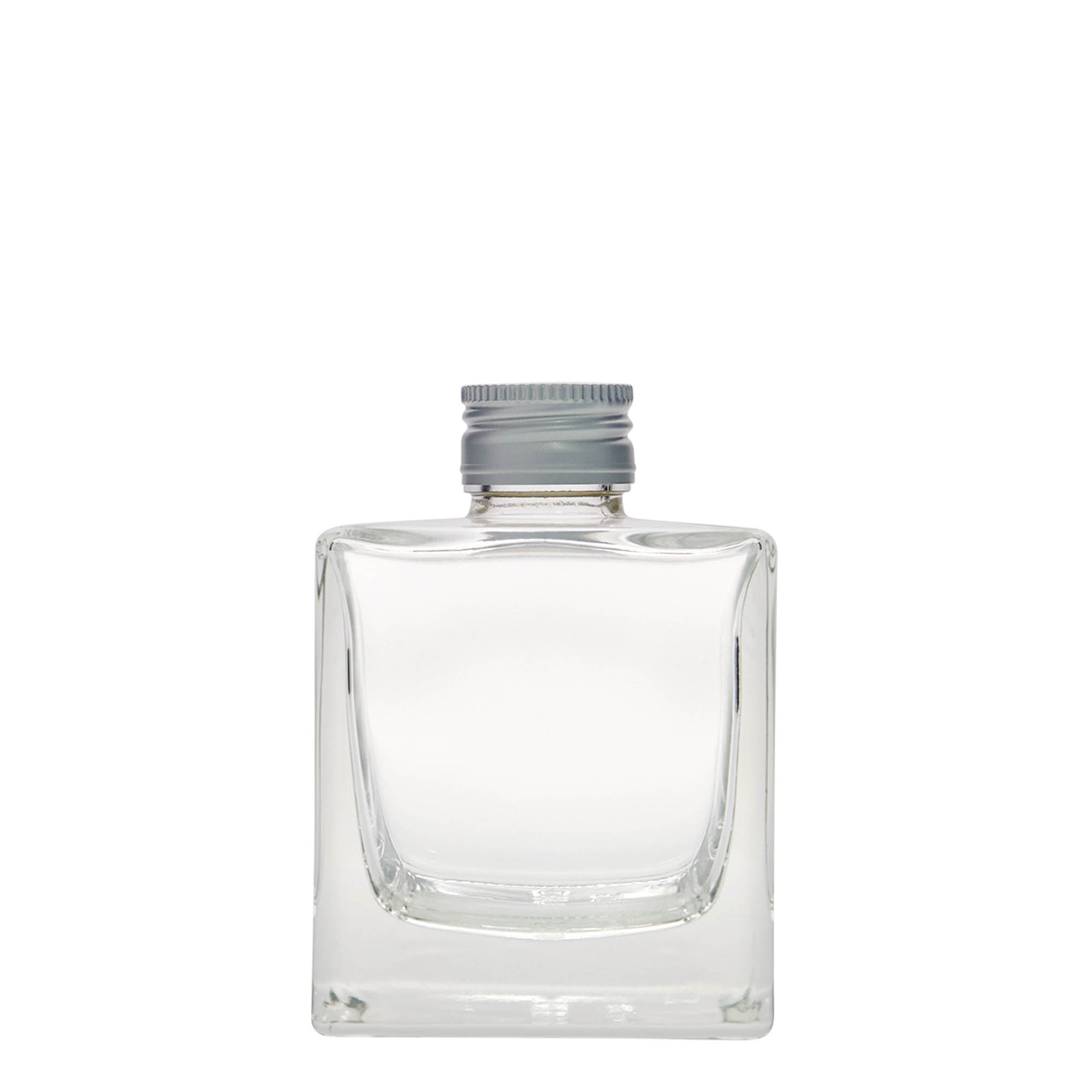 200 ml staklena boca 'Cube', kvadratna, grlo: PP 28