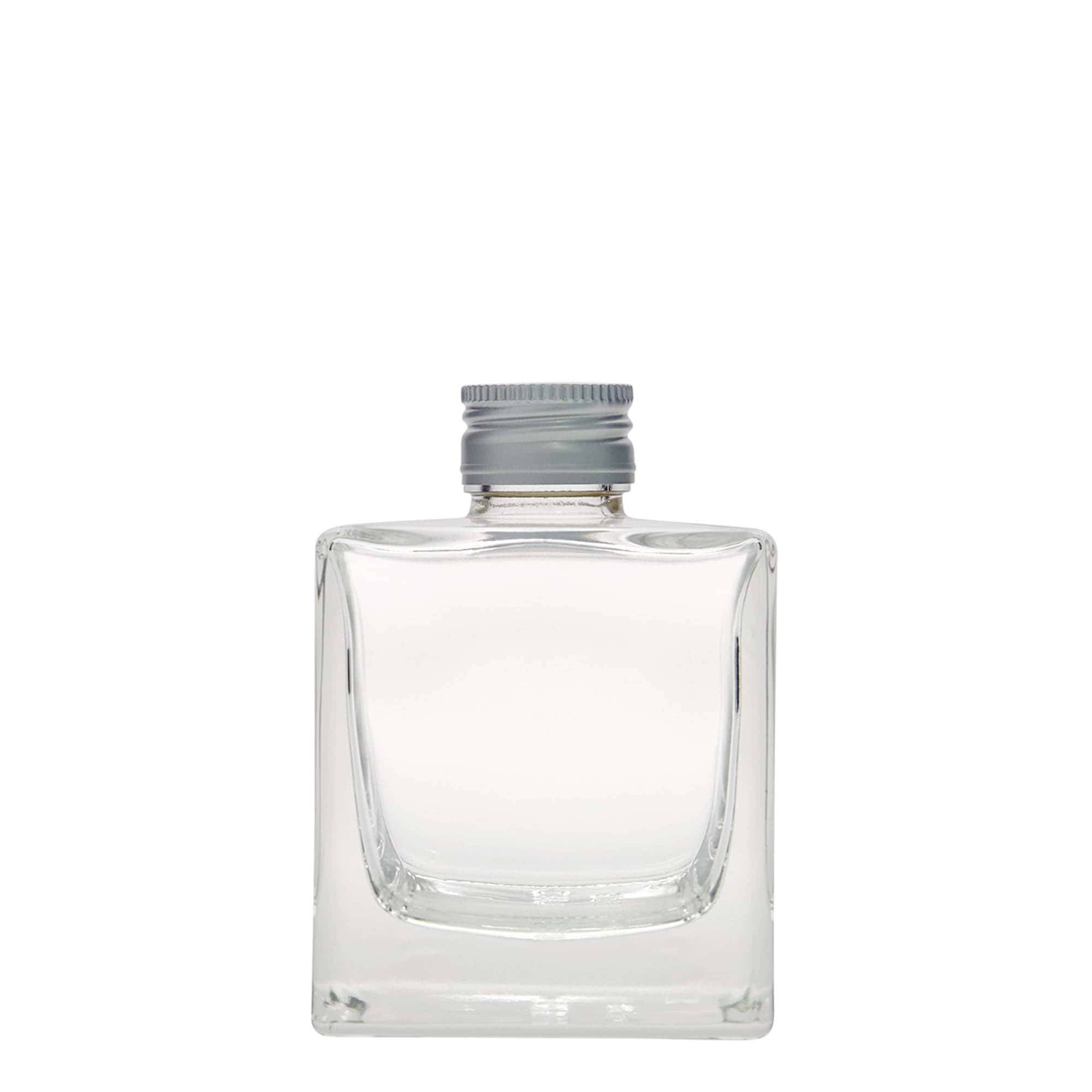 200 ml staklena boca 'Cube', kvadratna, grlo: PP 28