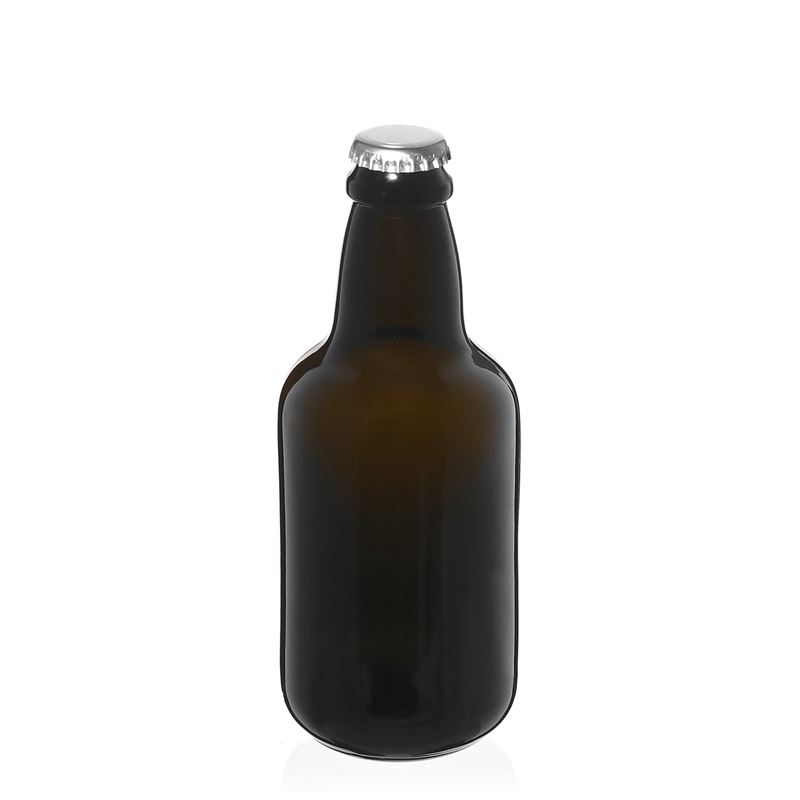 330 ml boca piva 'Era', staklo, antikno zeleno, grlo: krunski čep