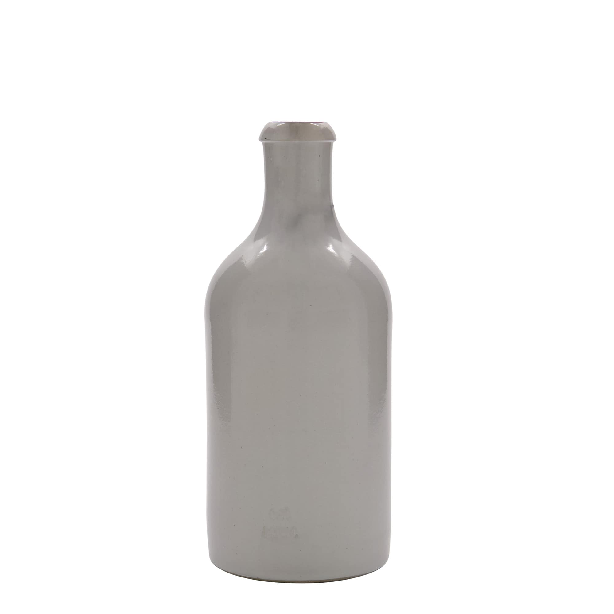 500 ml glineni vrč, kamenina, bijeli, otvor: zatvarač sa kopčom