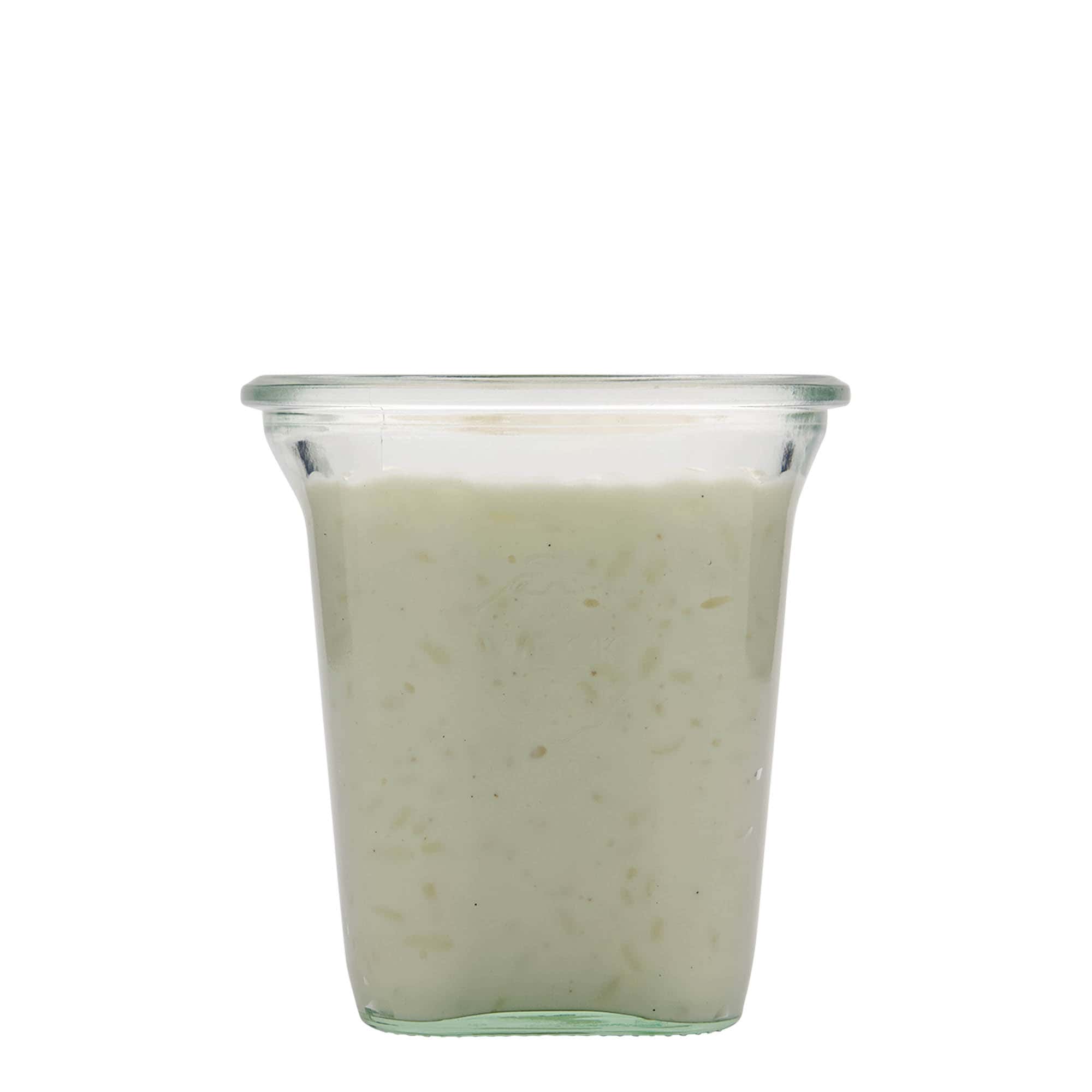 WECK kvadratna staklenka 545 ml, kvadratna, otvor: Okrugli rub