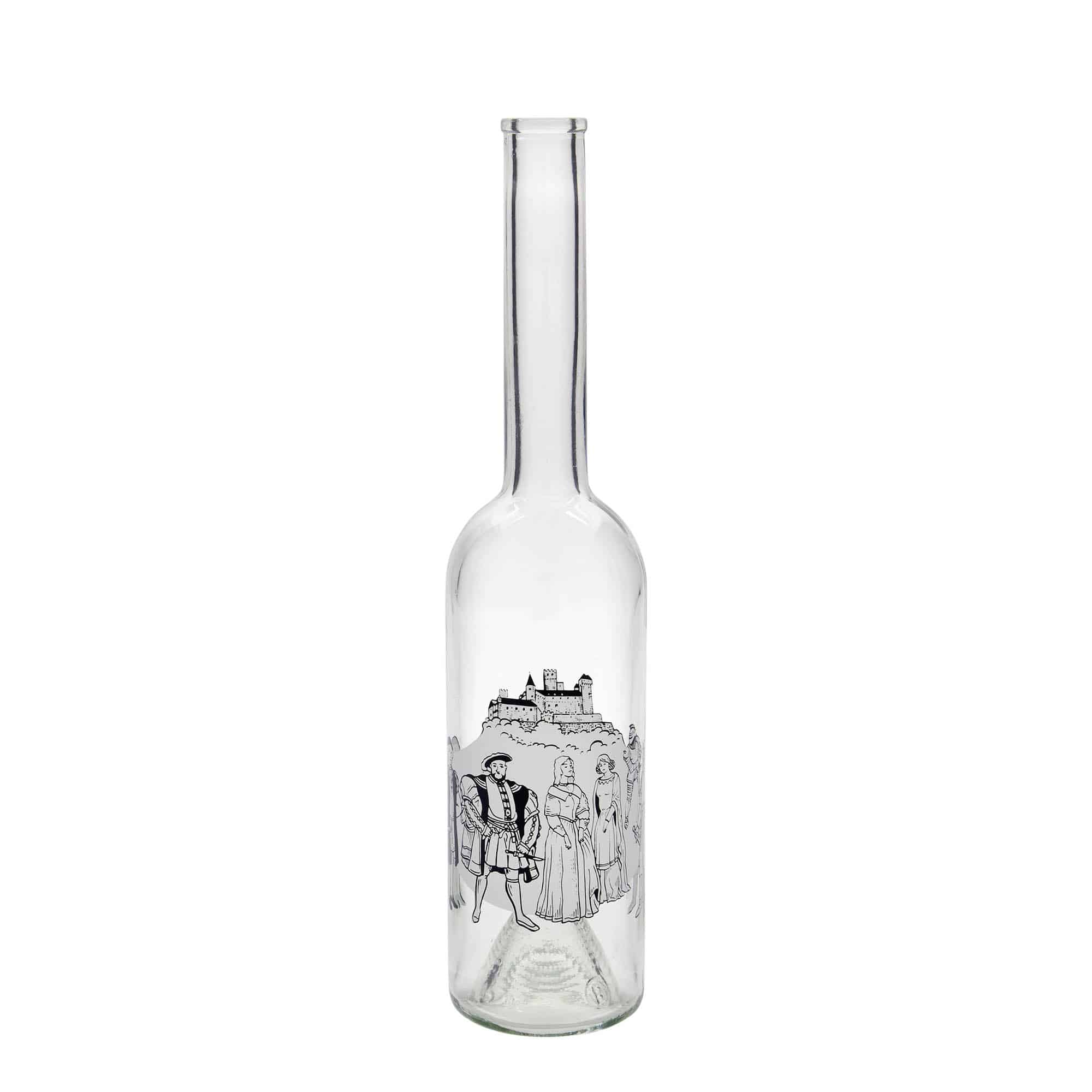 Staklena flaša 500 ml 'Opera', motiv: Srednji vijek, otvor: Pluto Staklena flaša 500 ml 'Opera', motiv: Srednji vijek, otvor: Pluto