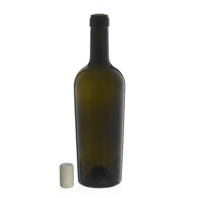 750 ml vinska boca 'Imperiale', antikno zelena, grlo: pluta