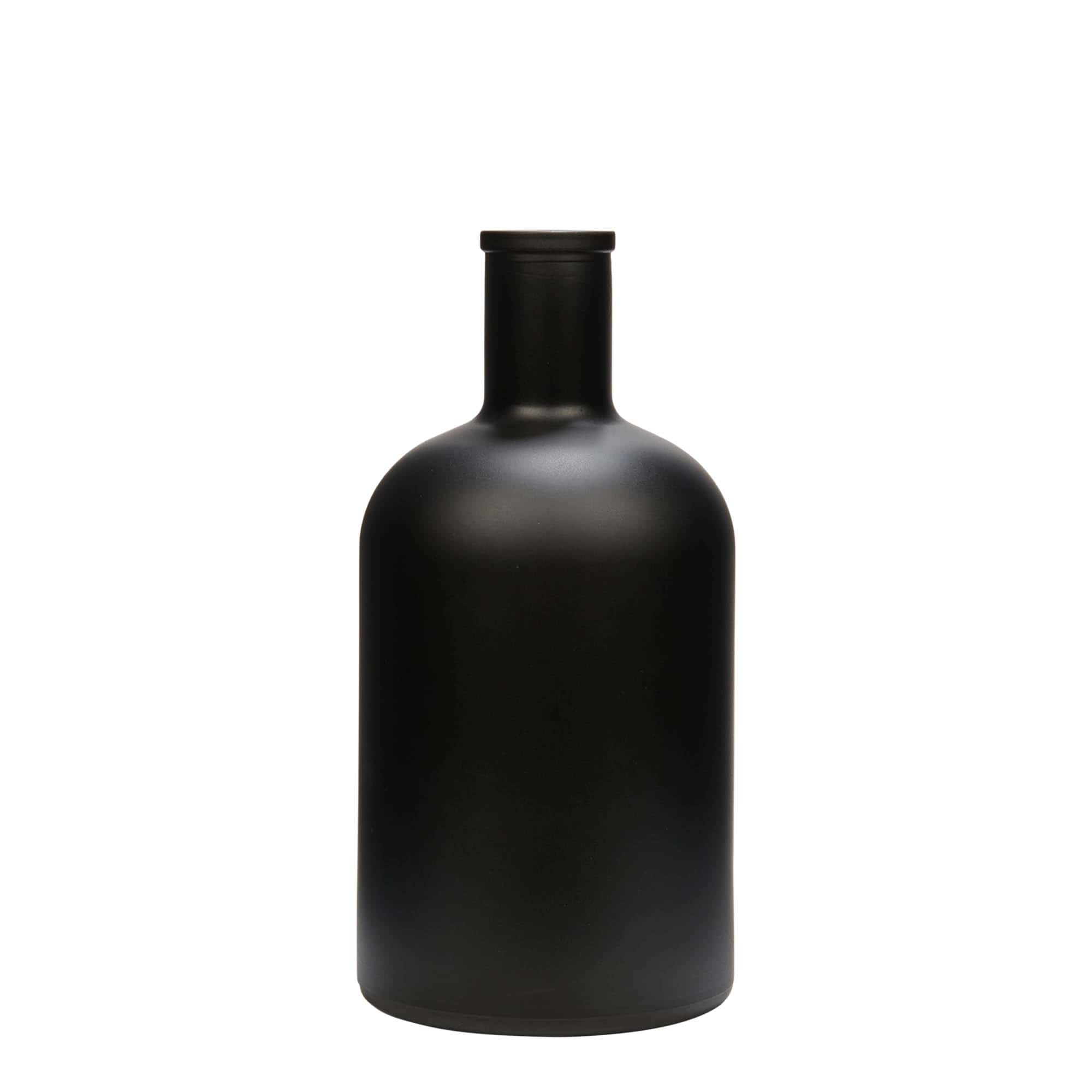 Staklena flaša 700 ml 'Gerardino', crna, otvor: Pluto Staklena flaša 700 ml 'Gerardino', crna, otvor: Pluto