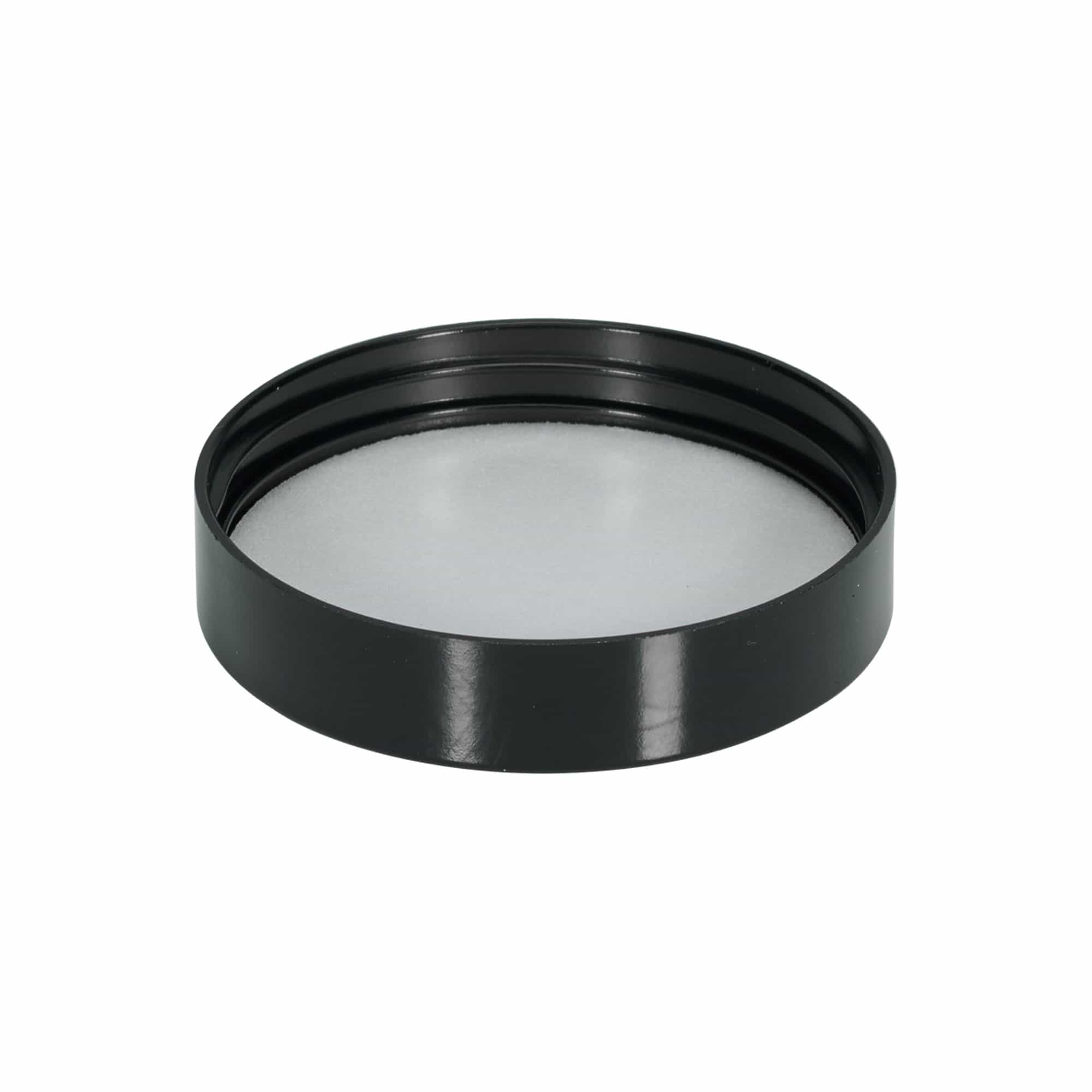 Navojni zatvarač za 120 ml 'Brown Line', HPM plastika, crna