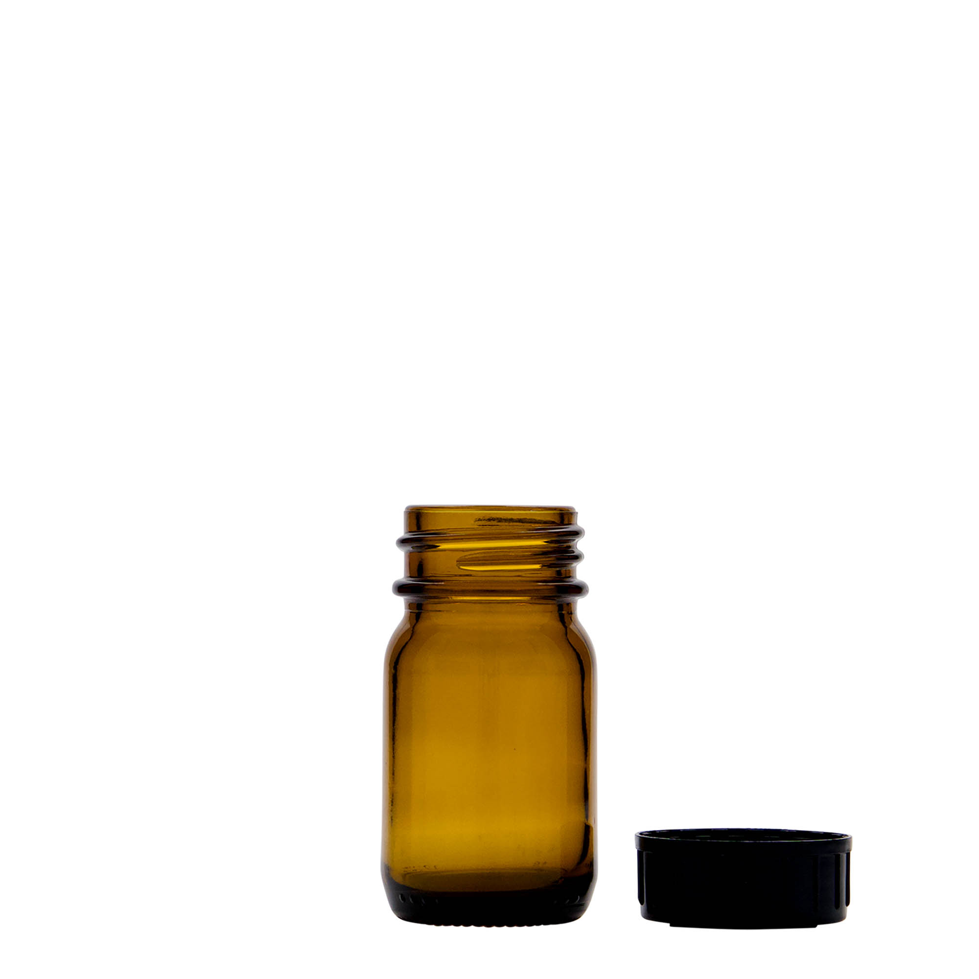 30 ml staklena boca sa širokim grlom, smeđa, otvor: DIN 32 30 ml staklena boca sa širokim grlom, smeđa, otvor: DIN 32