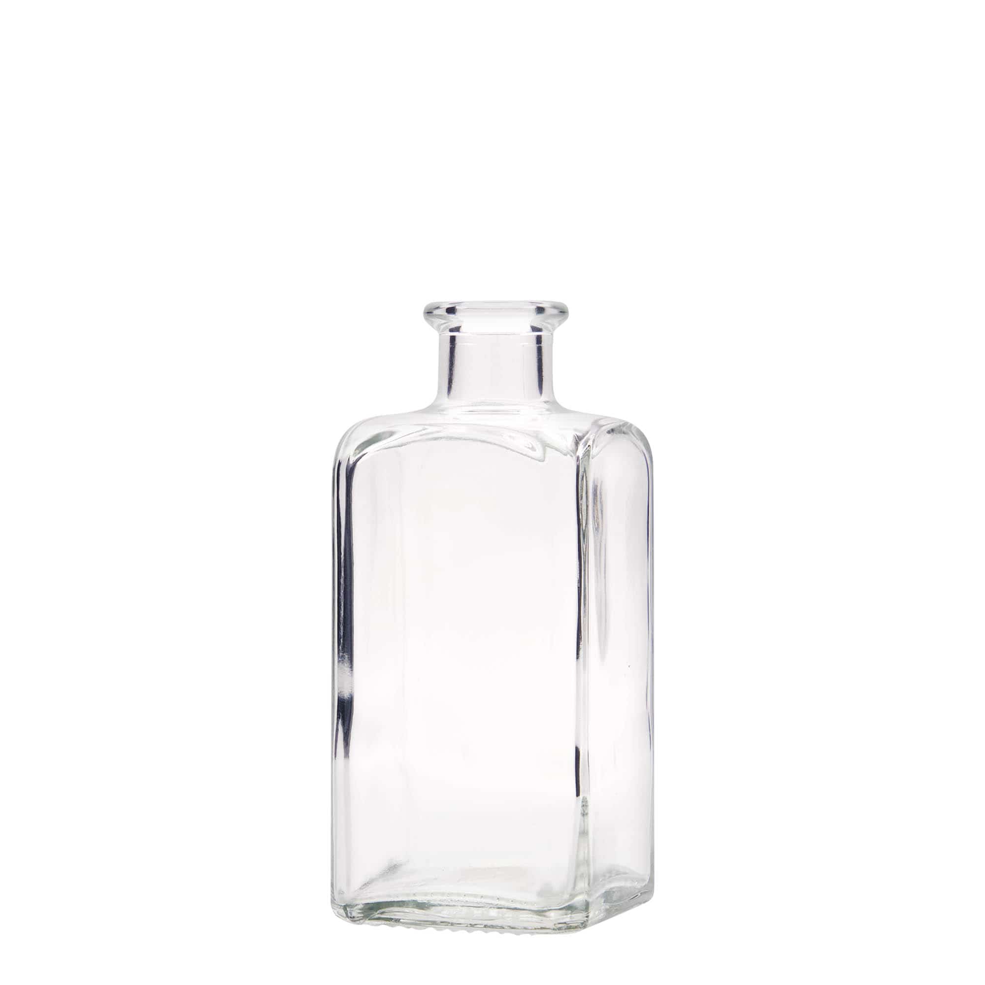 250 ml staklena boca Apotheker Carré, četvrtasta, grlo: čep