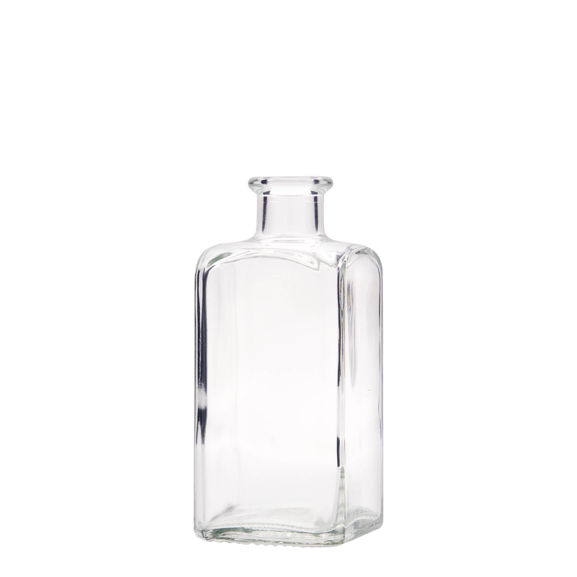 250 ml staklena boca Apotheker Carré, četvrtasta, grlo: čep