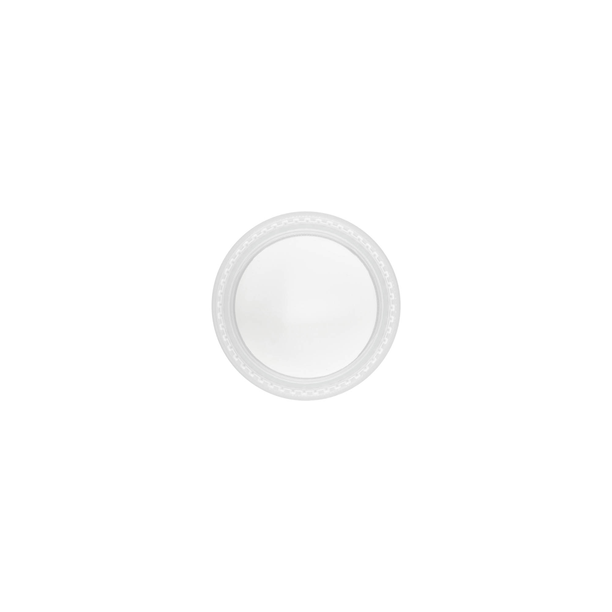 Navojni zatvarač 'Clear/Platin Edition', PP plastika, bijela, za otvor: 45/2P