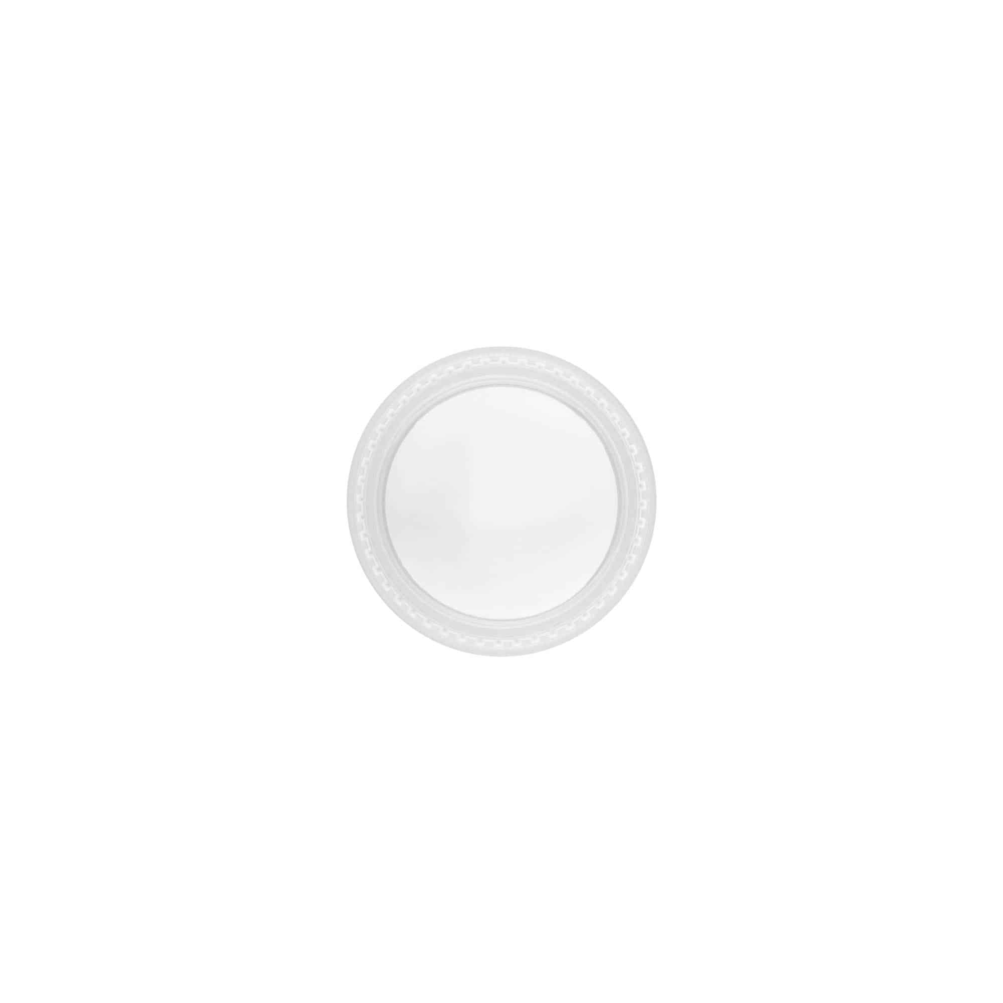 Navojni zatvarač 'Clear/Platin Edition', PP plastika, bijela, za otvor: 45/2P