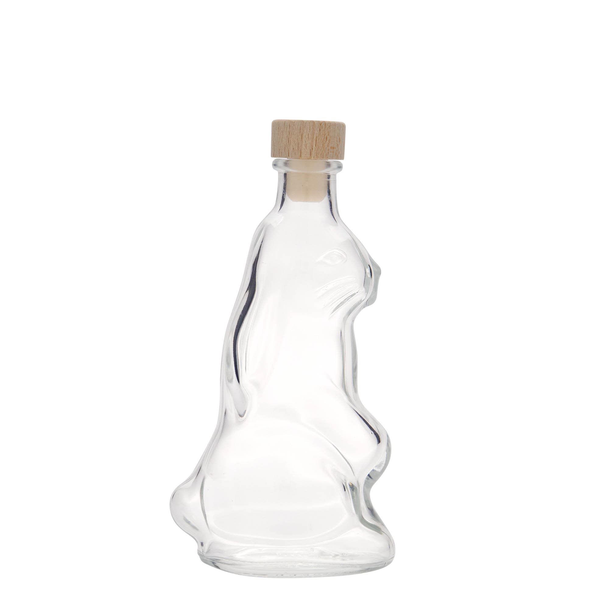 200 ml staklena boca 'Zec', grlo: pluta