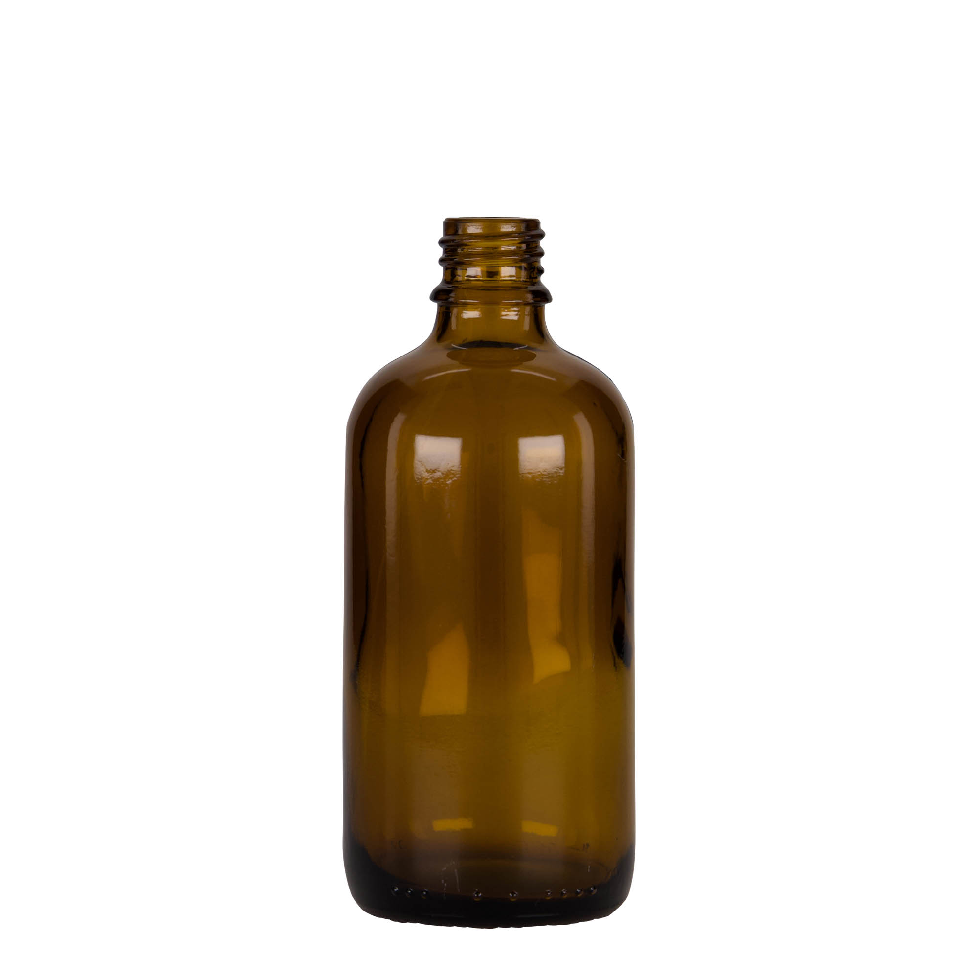 100 ml bočica s pipetom, medicinska, staklena, smeđe-crna, grlo: DIN 18