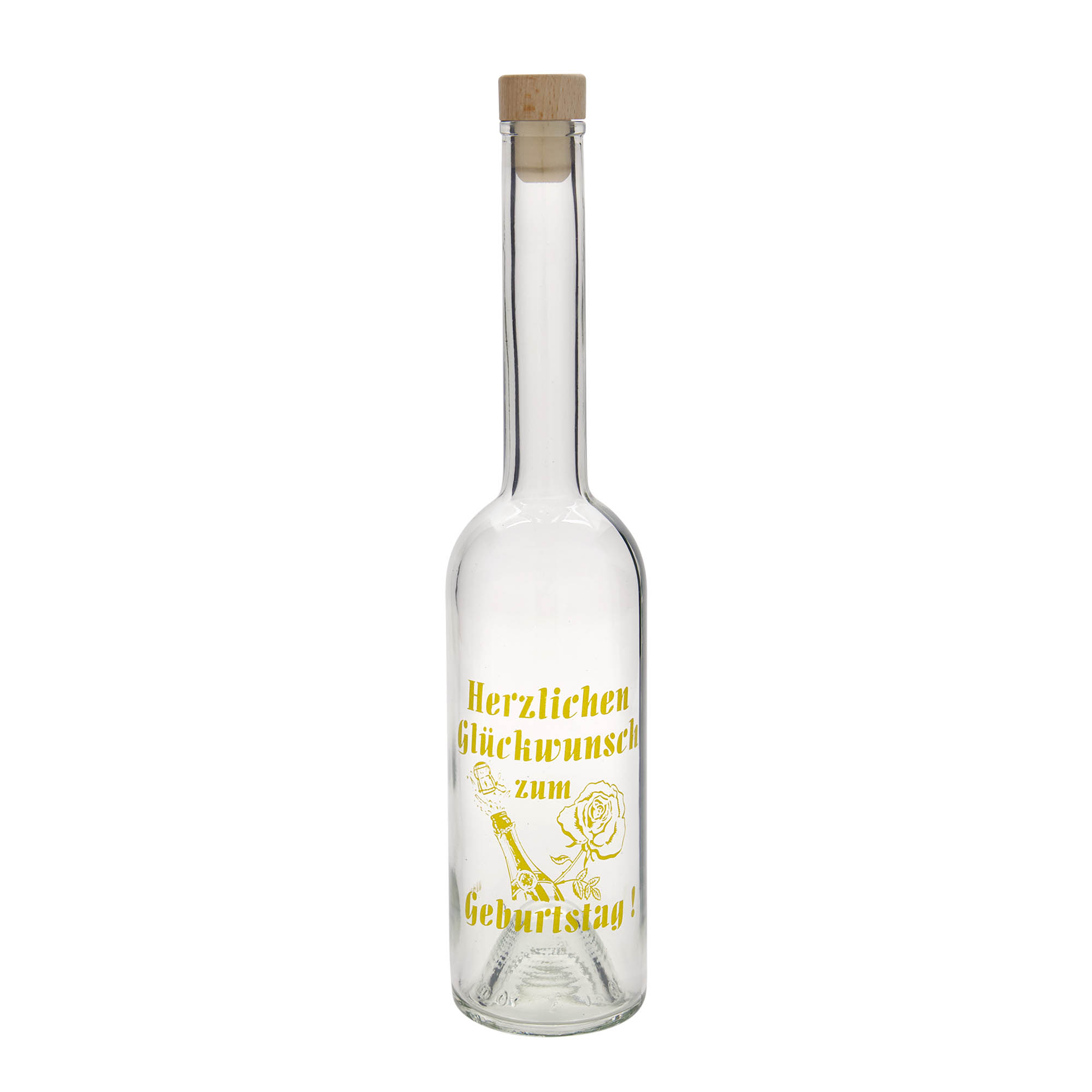 500 ml staklena boca 'Opera', motiv: Jabuka, grlo: pluta