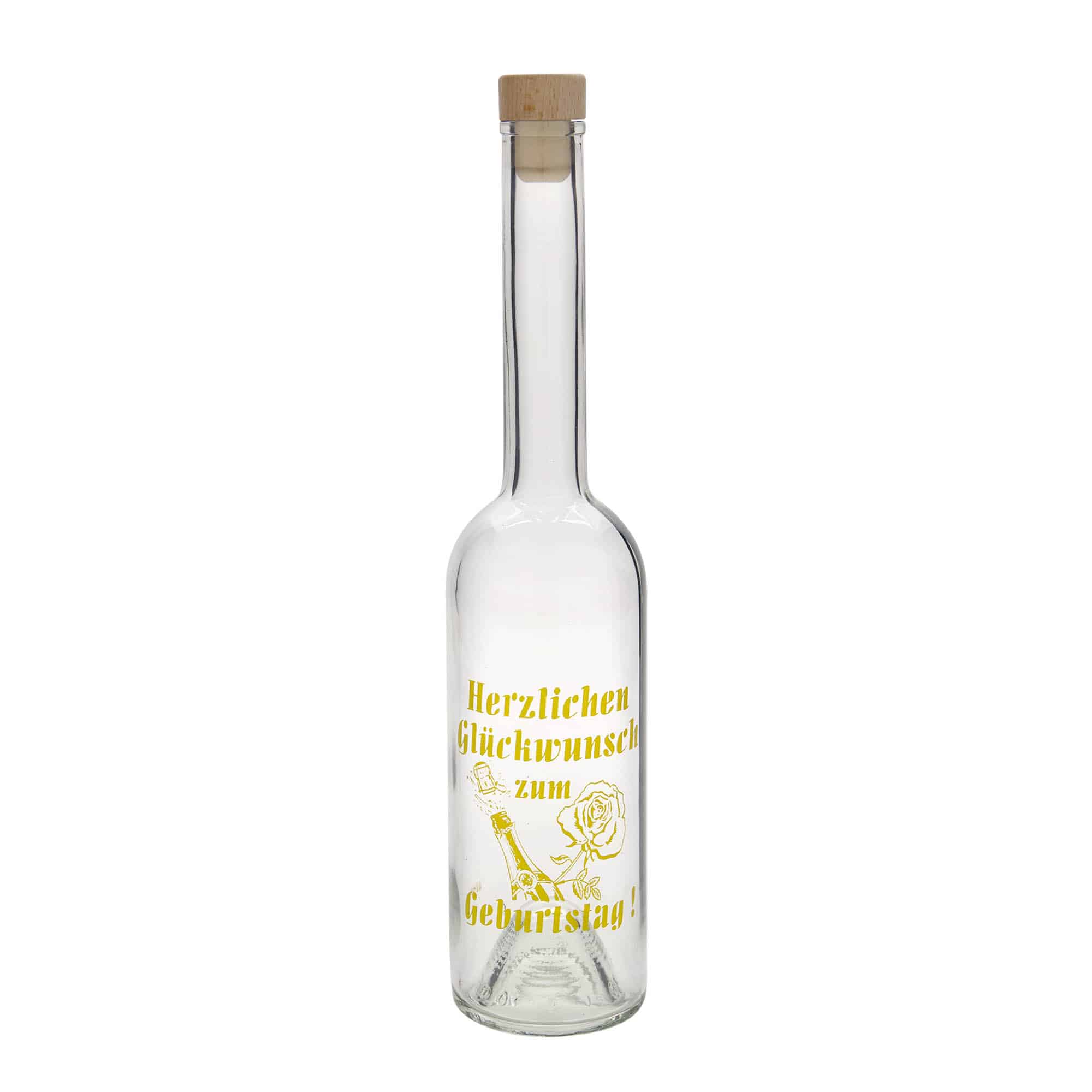 500 ml staklena boca 'Opera', motiv: Jabuka, grlo: pluta