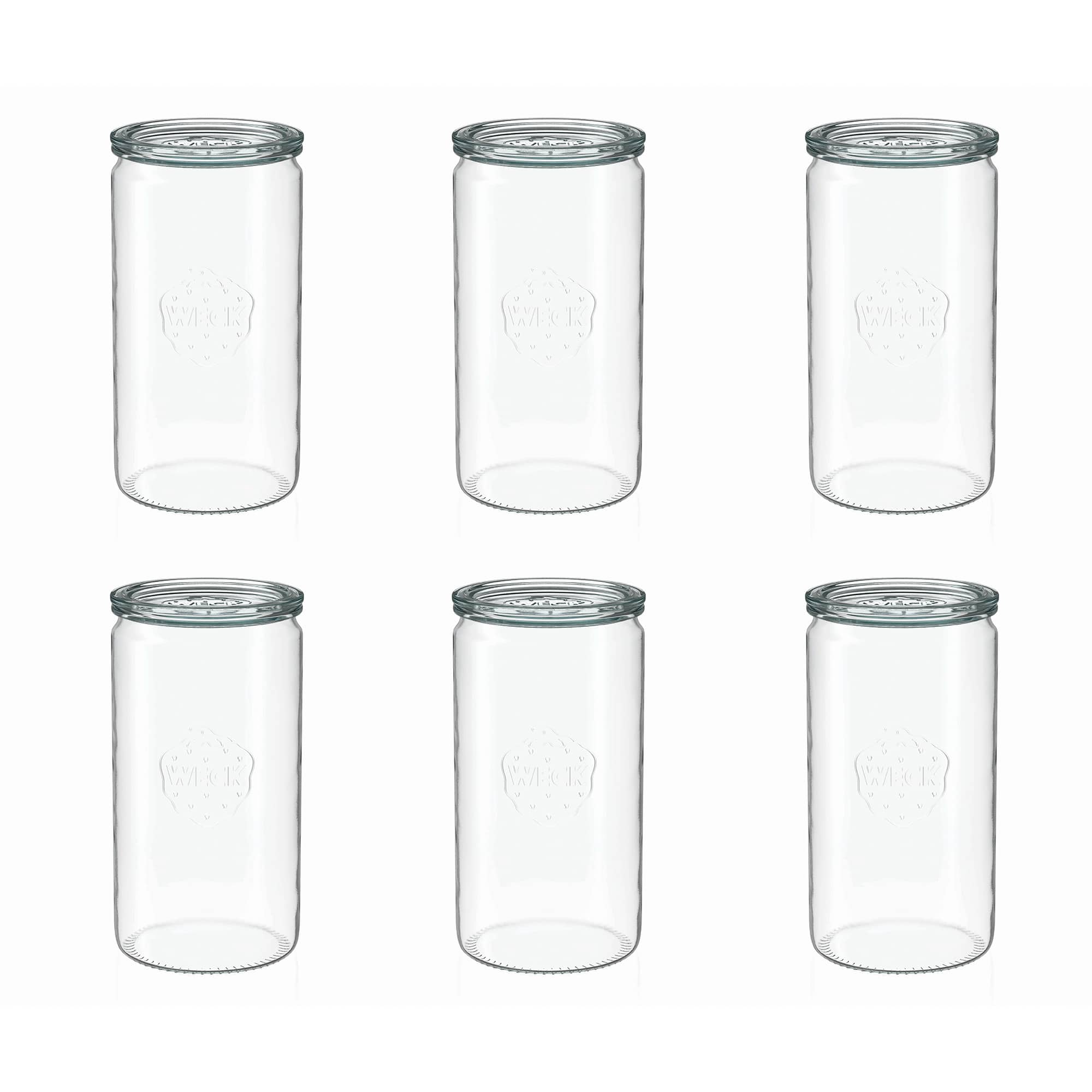 6x 1575 ml WECK cilindar staklena tegla sa staklenim poklopcem RR 100