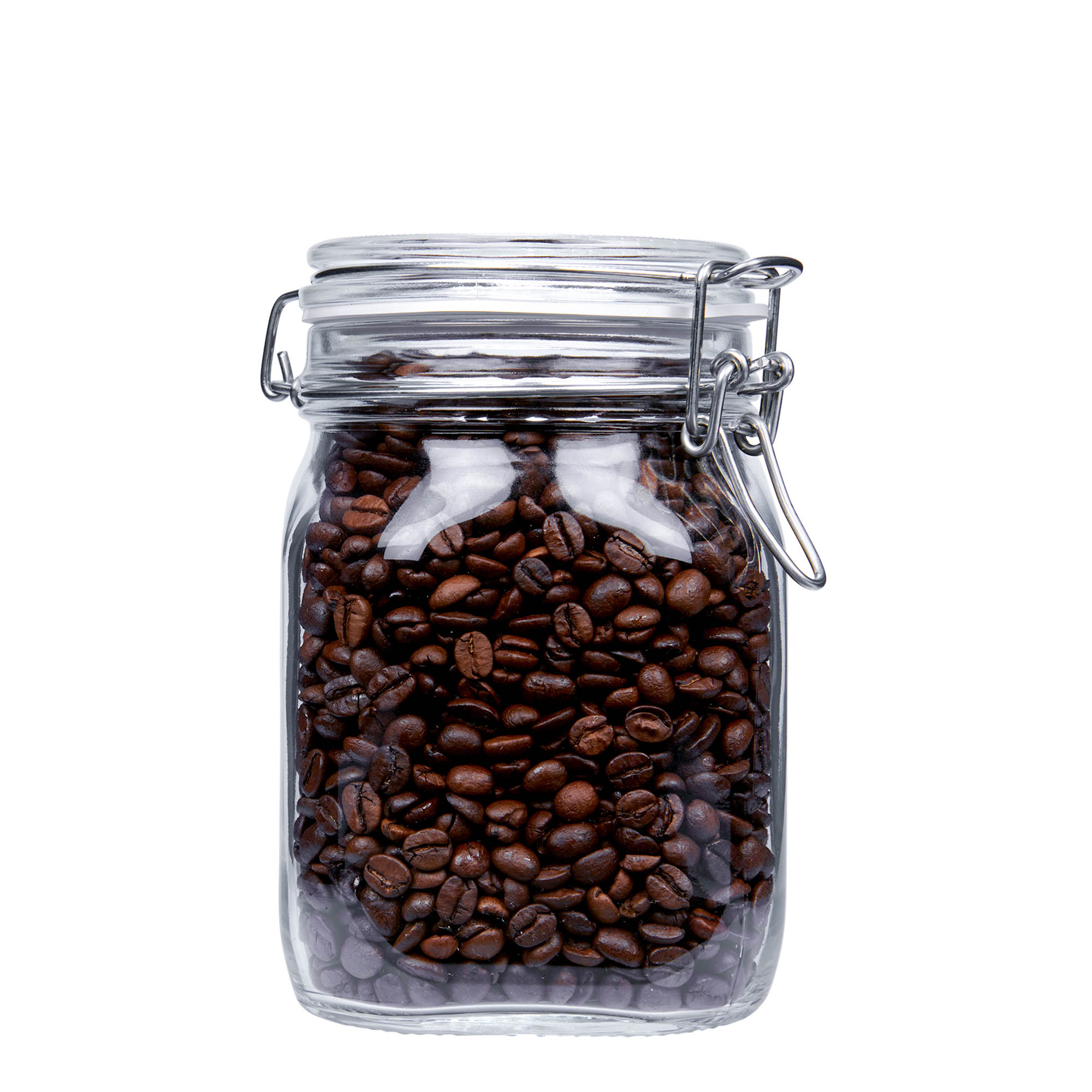 1.000 ml staklena tegla sa žičanim zatvaračem 'Fido', kvadratna, otvor: žičani zatvarač 1.000 ml staklena tegla sa žičanim zatvaračem 'Fido', kvadratna, otvor: žičani zatvarač