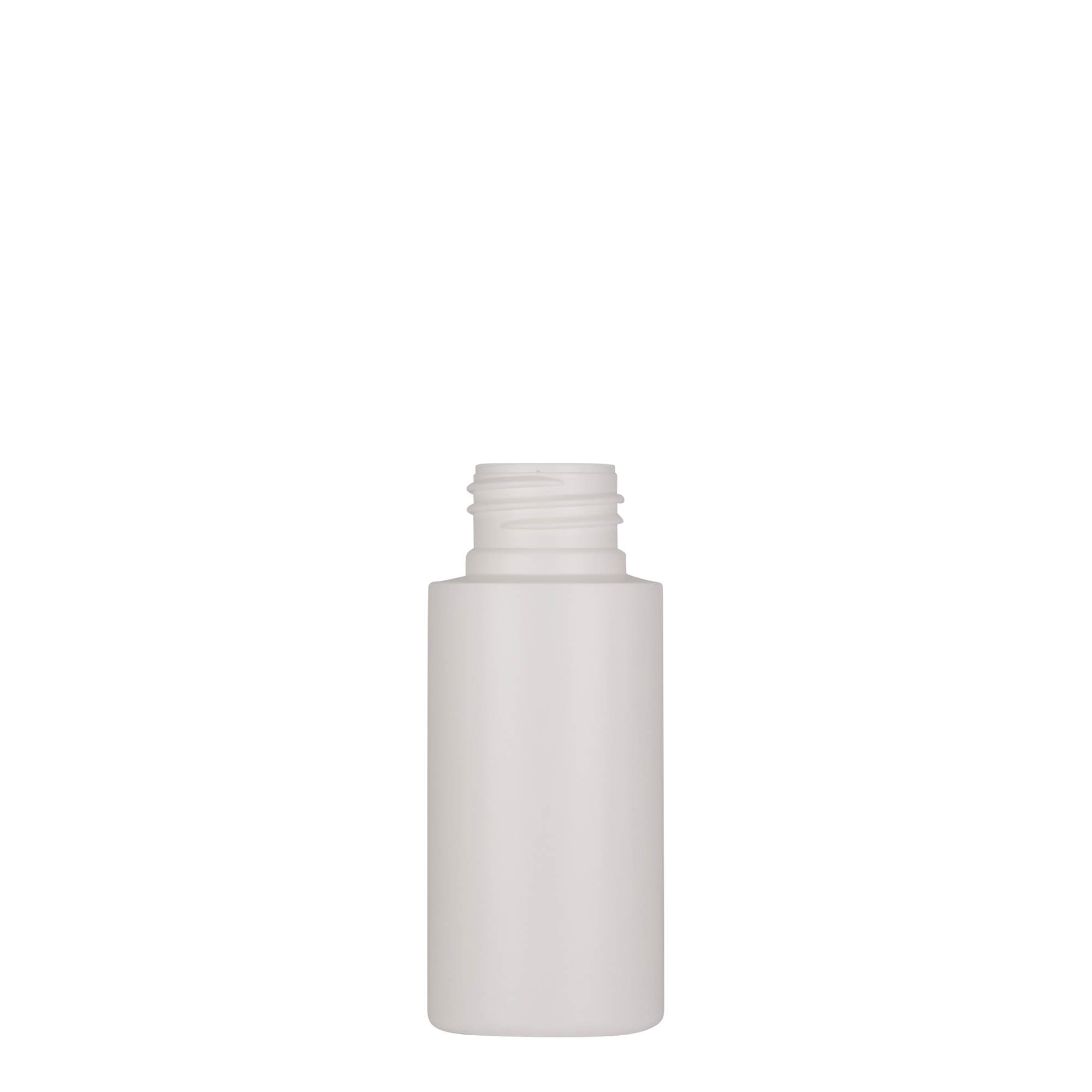 50 ml plastična bočica 'Pipe', zeleni HDPE, bijela, grlo: 24/410