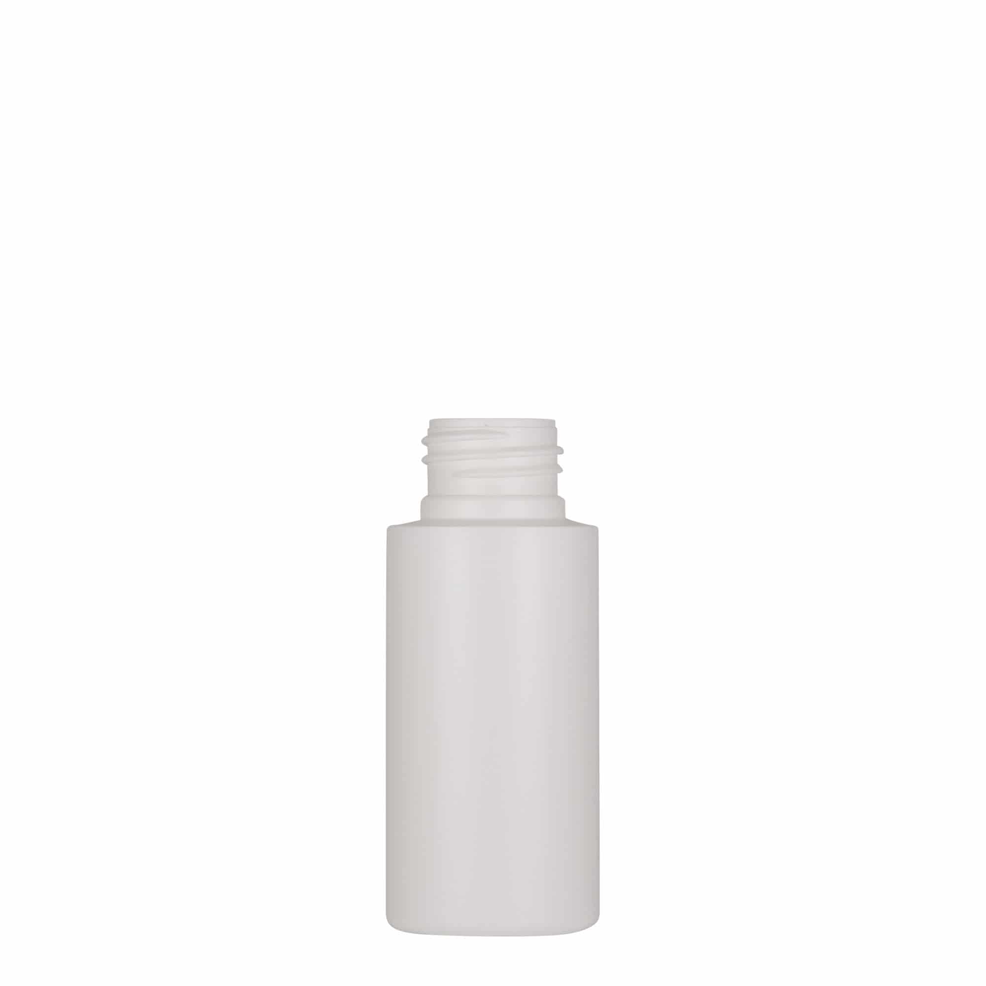 50 ml plastična bočica 'Pipe', zeleni HDPE, bijela, grlo: 24/410