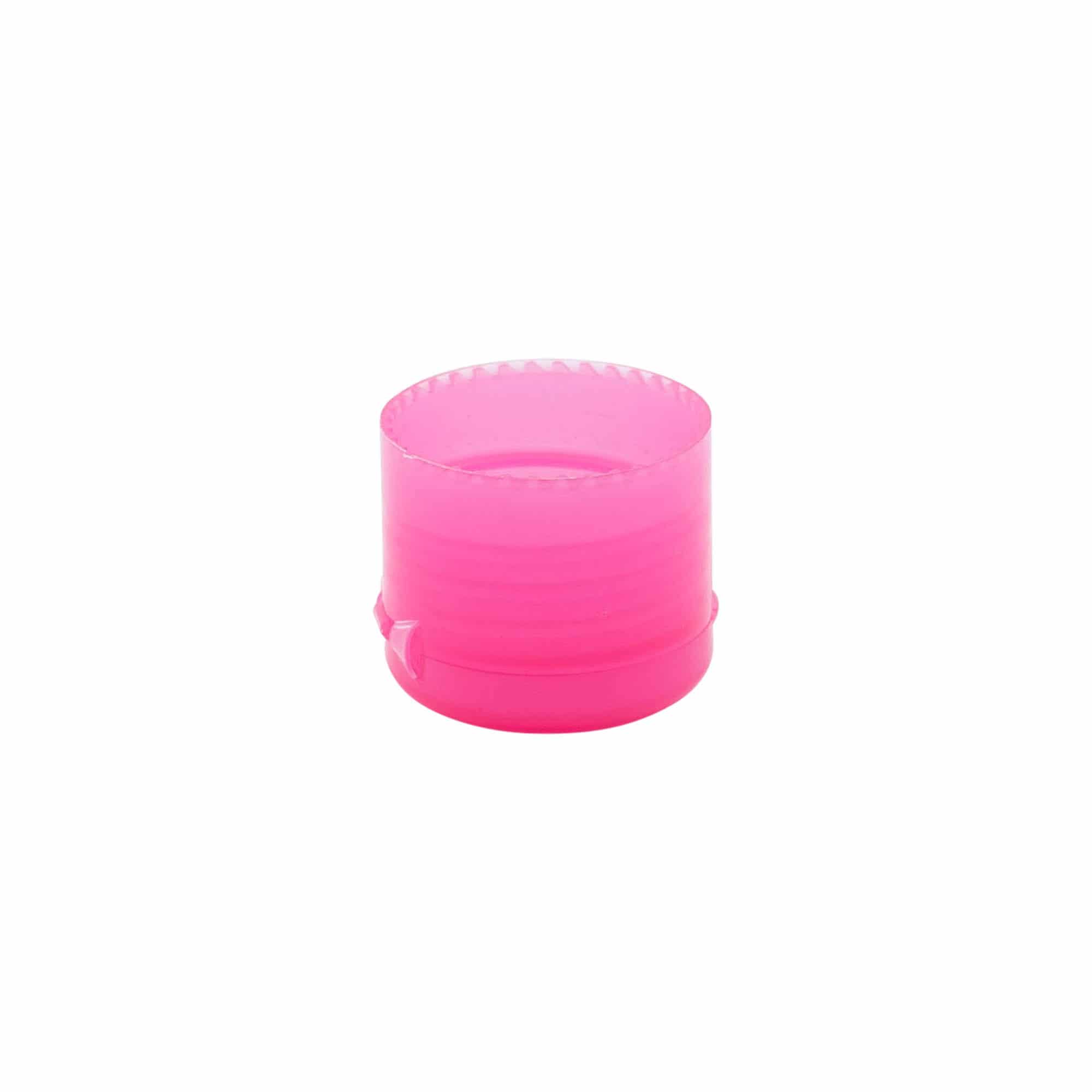 Navojni zatvarač sa preklopom, PP plastika, roza, za otvor: 24/410