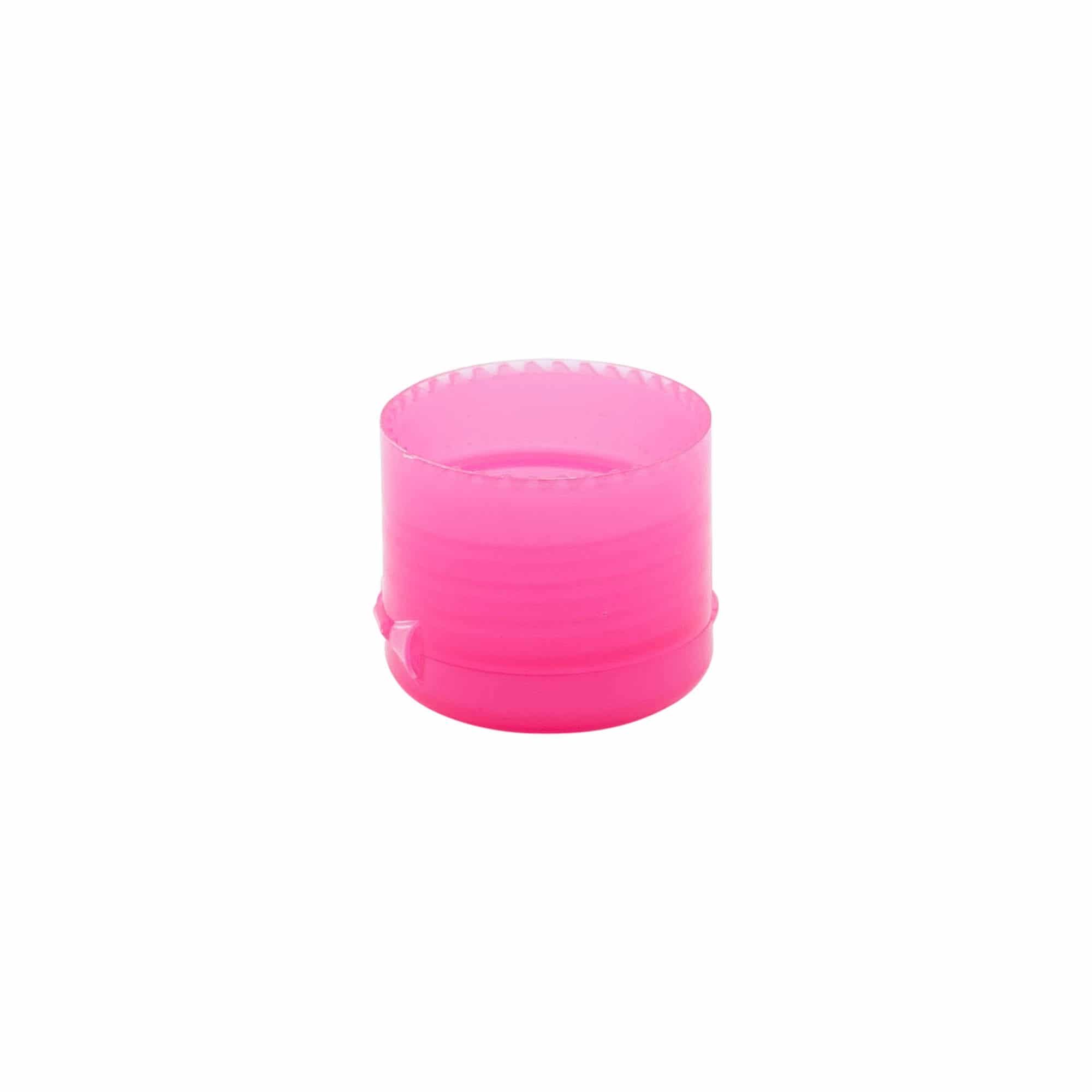 Navojni poklopac s preklopnom šarkom, PP-plastika, roze, za grlo: 24/410