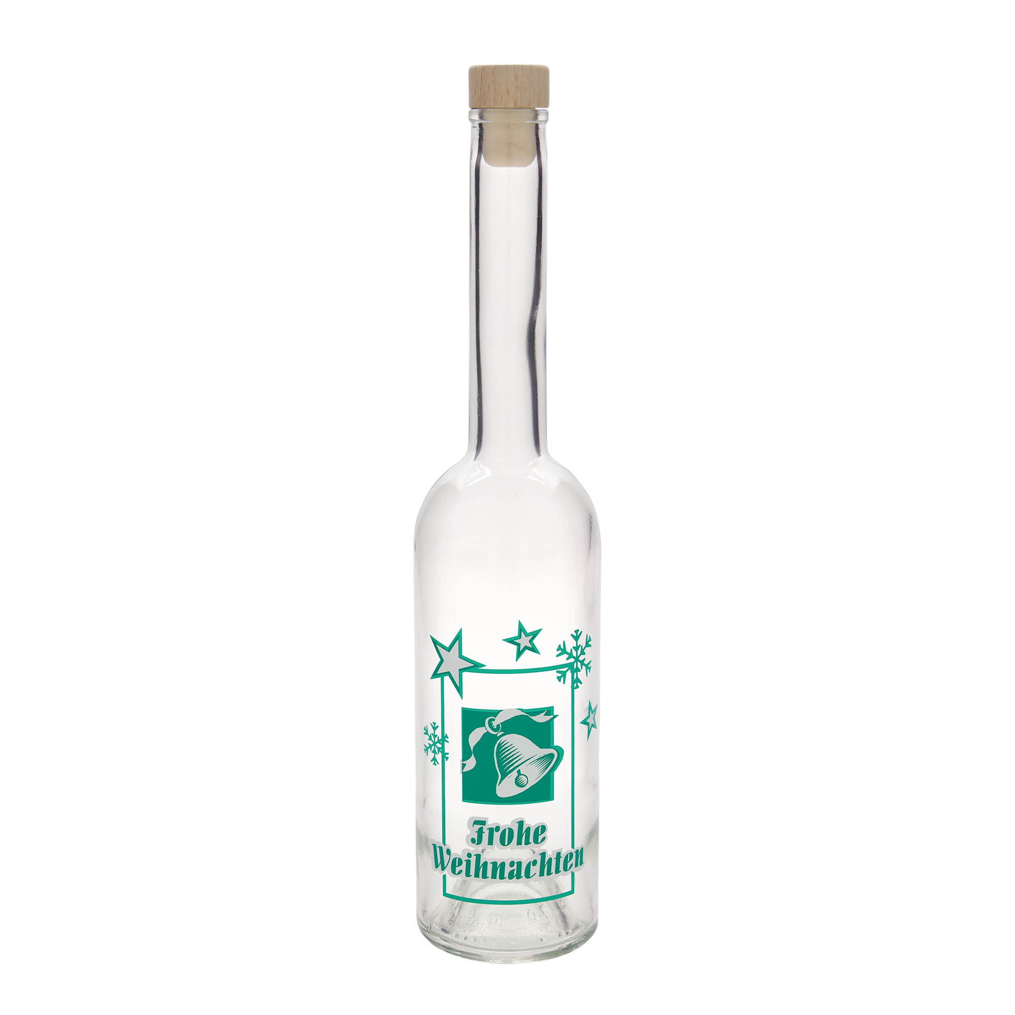 500 ml staklena boca 'Opera', motiv: Sretan Božić, grlo: pluta 500 ml staklena boca 'Opera', motiv: Sretan Božić, grlo: pluta