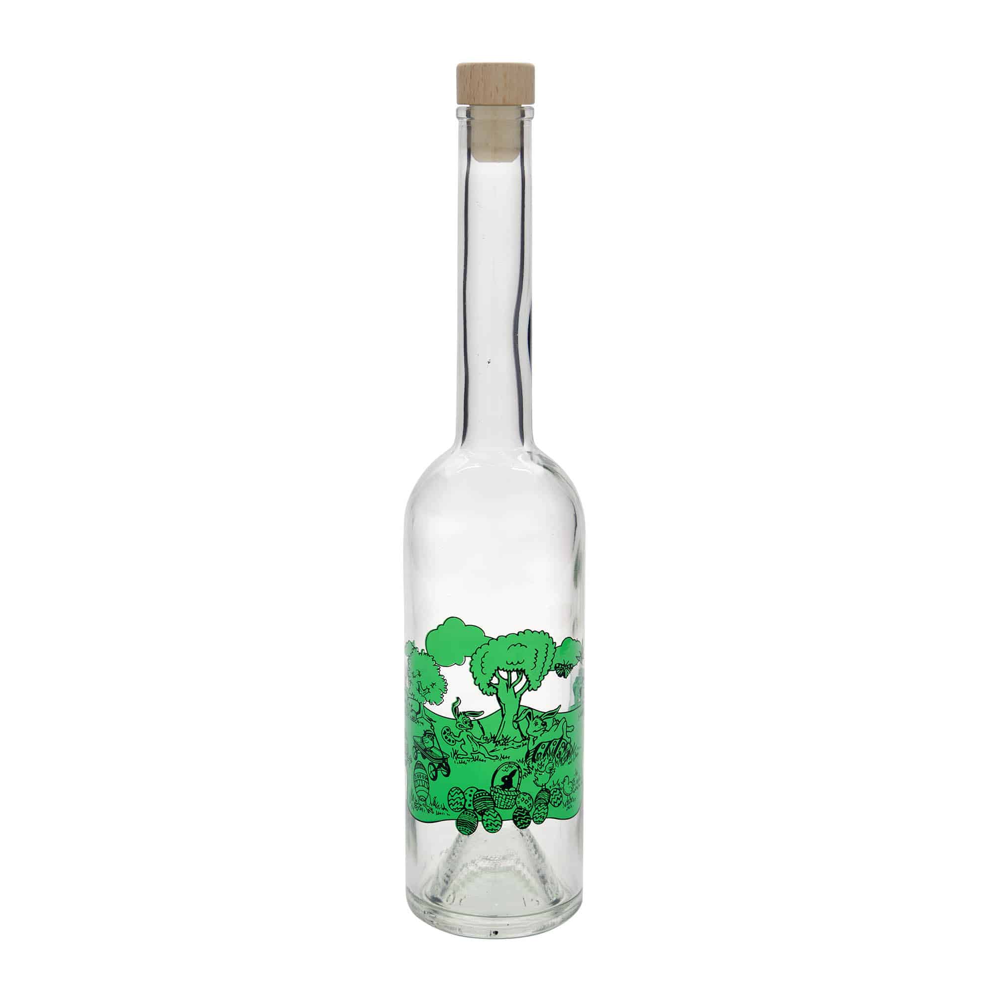 500 ml staklena boca 'Opera', motiv: Sretan Uskrs, grlo: plutа