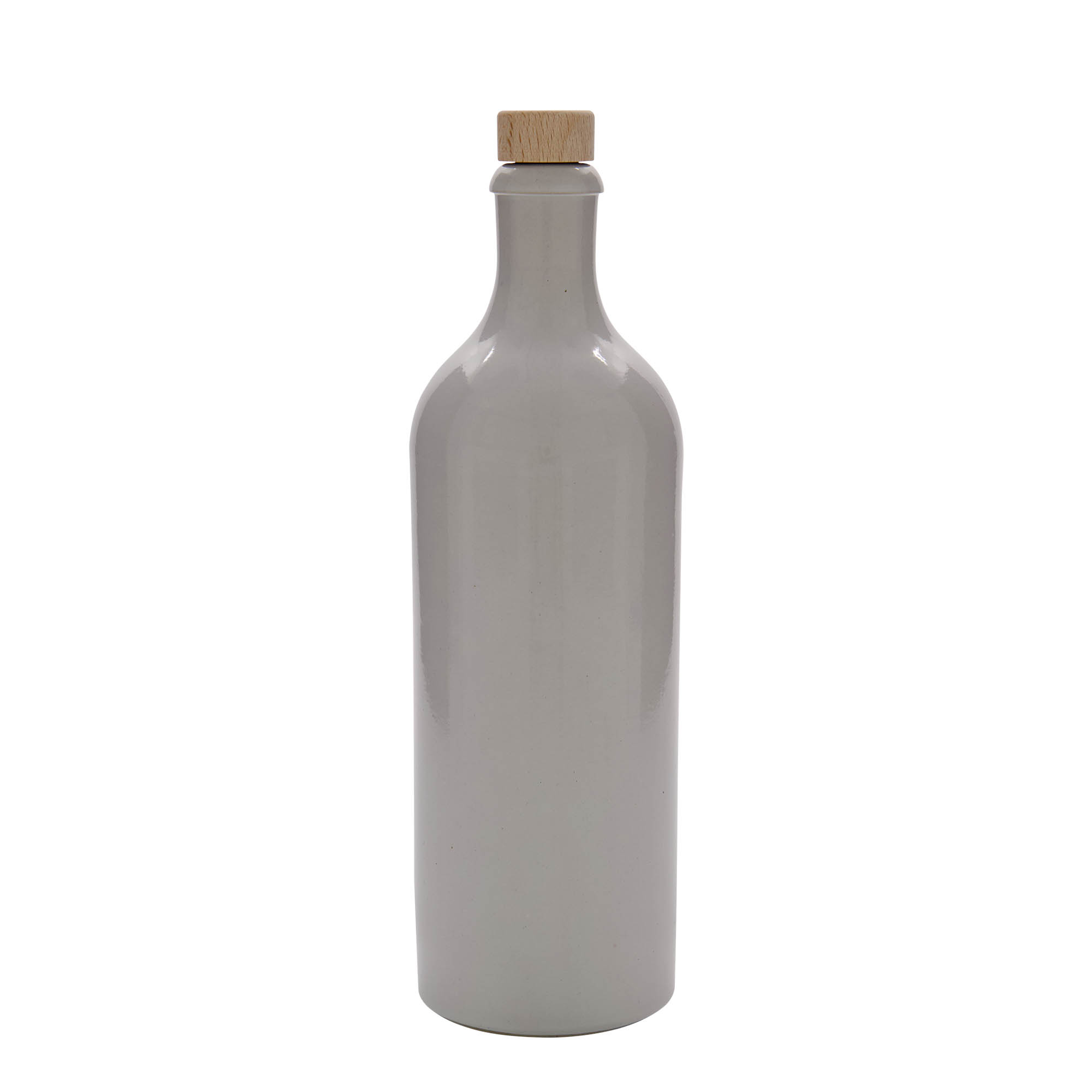 750 ml keramički vrč, kamenina, bijeli, otvor: čep