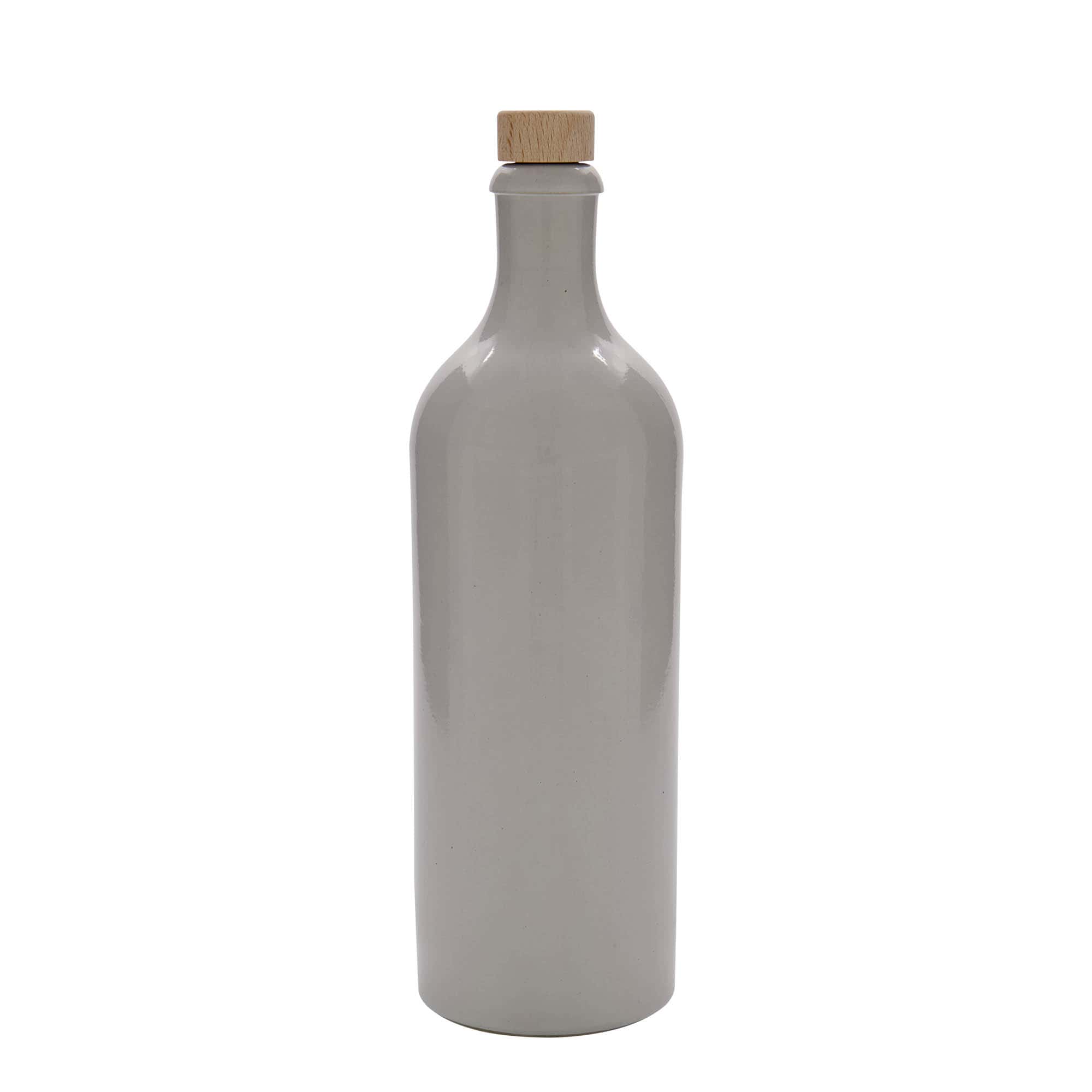 750 ml keramički vrč, kamenina, bijeli, otvor: čep