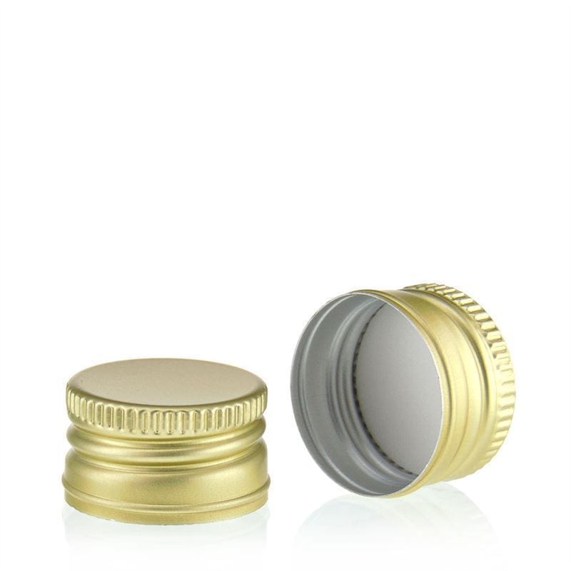 Navojni zatvarač, metal, zlatni, za otvor: PP 28 Navojni zatvarač, metal, zlatni, za otvor: PP 28