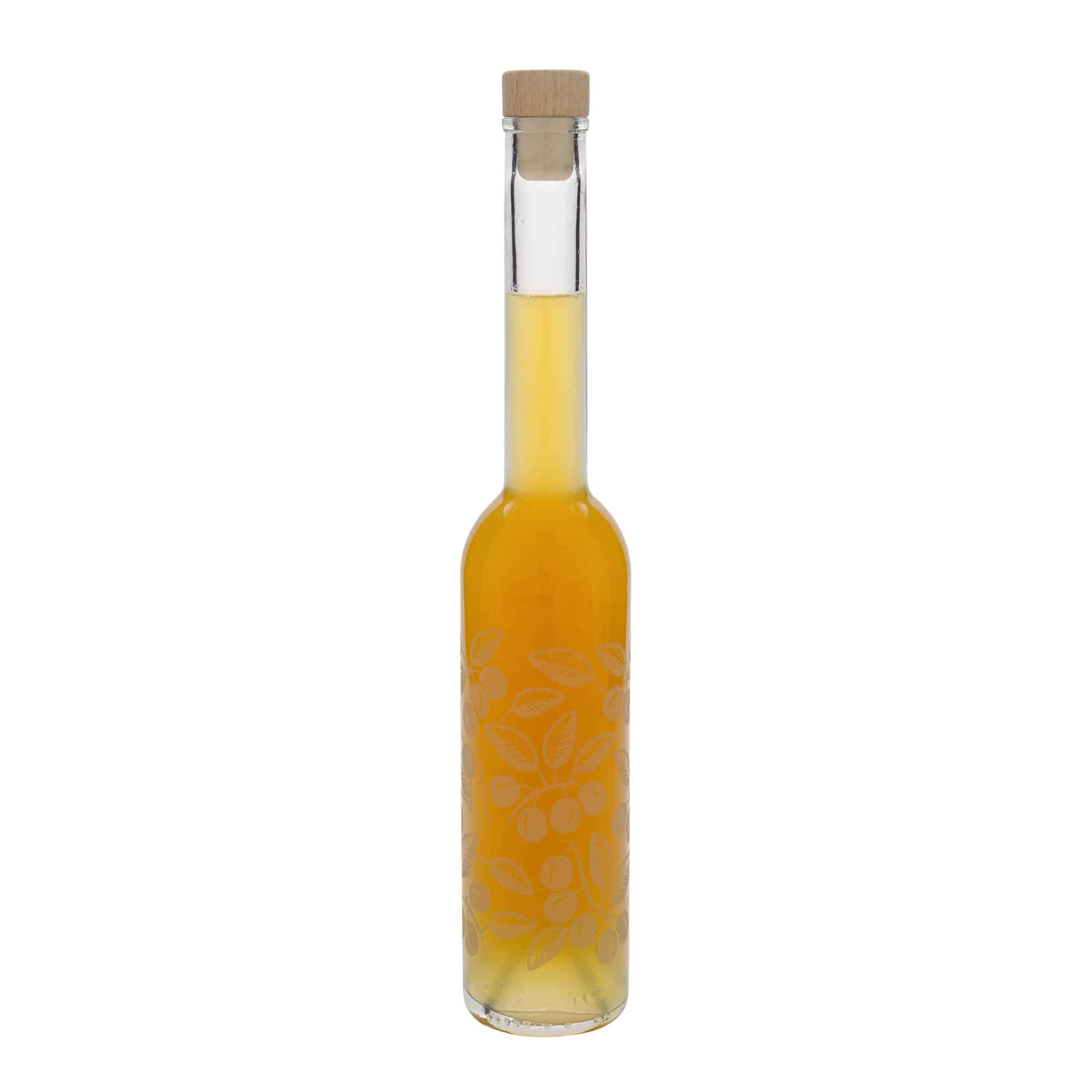 Staklena flaša 350 ml 'Opera', motiv: Mirabele, otvor: Pluto