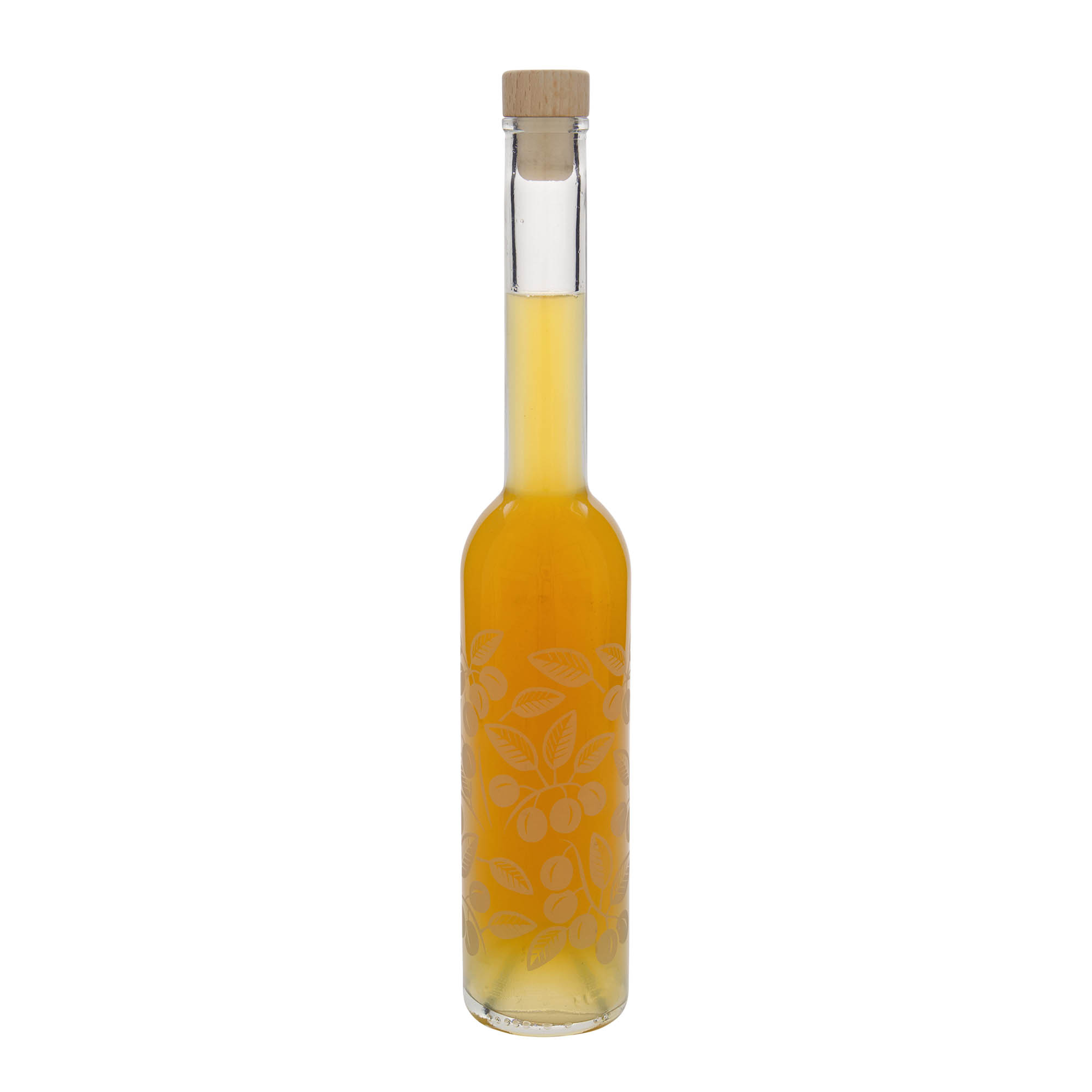 350 ml staklena boca 'Opera', motiv: šljive mirabelle, grlo: čep 350 ml staklena boca 'Opera', motiv: šljive mirabelle, grlo: čep